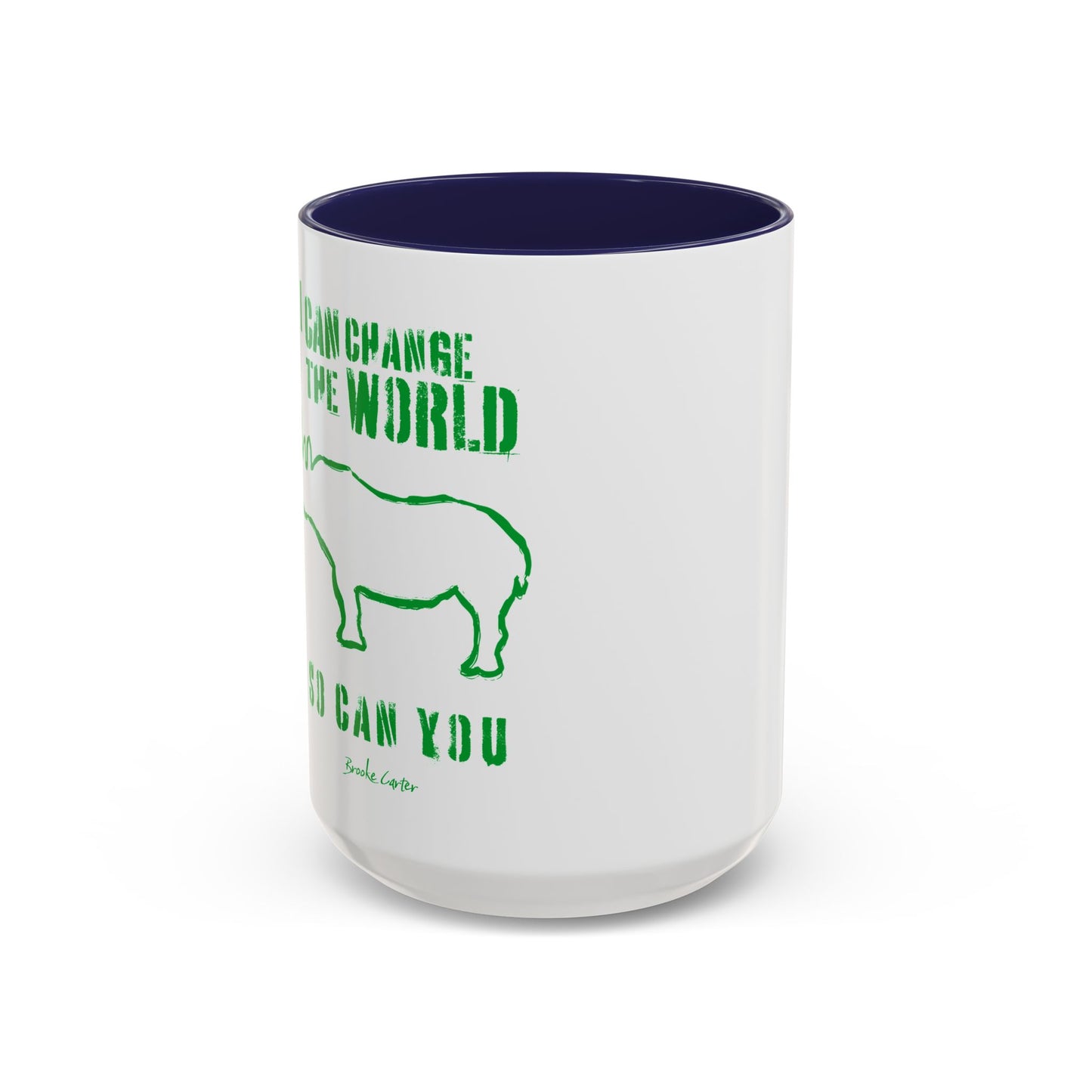 'I can change the world' (rhino) mug