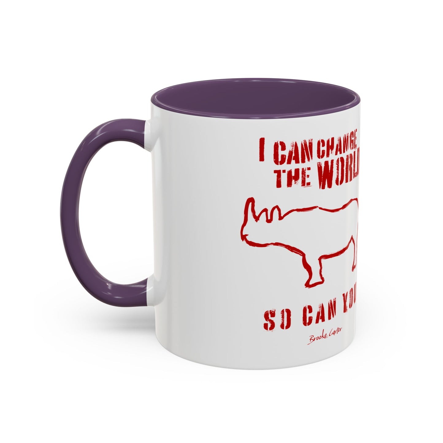'I can change the world' (rhino) mug