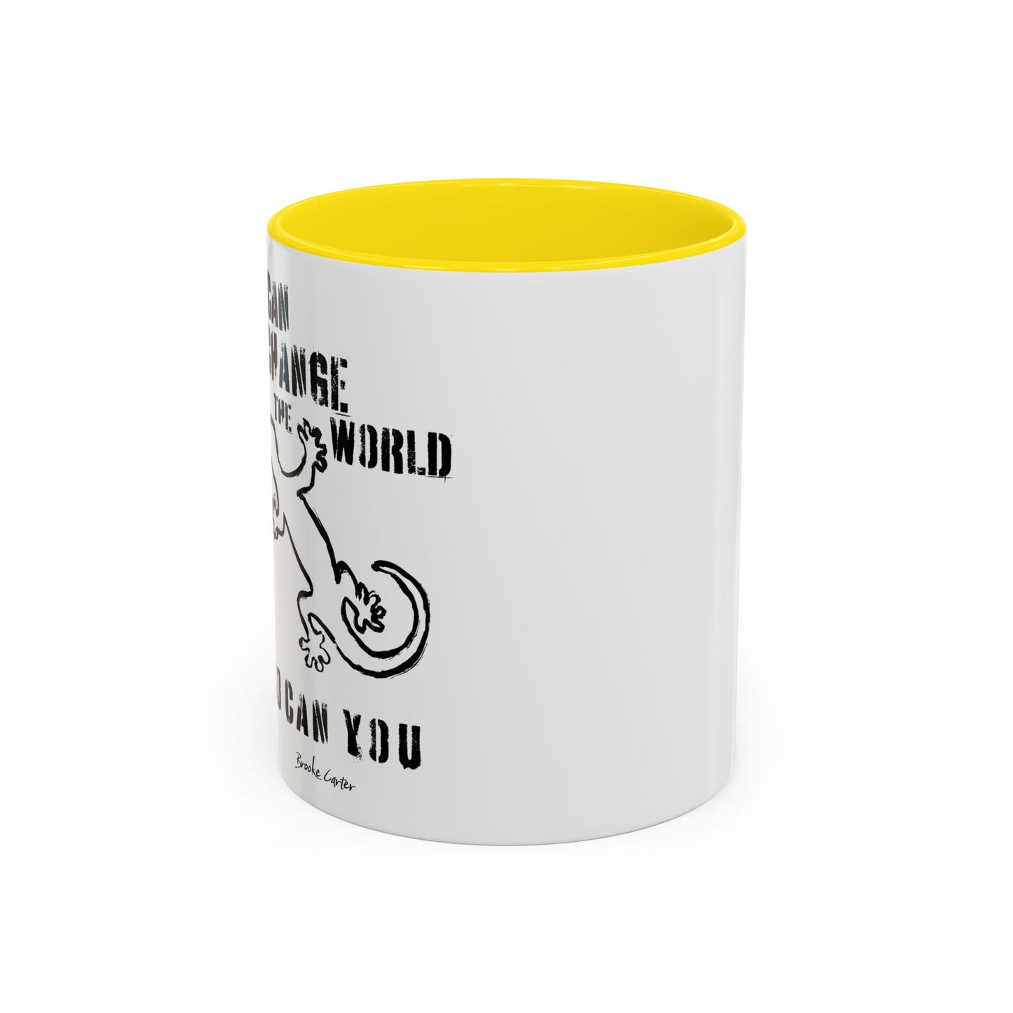 'I can change the world' (gecko) mug