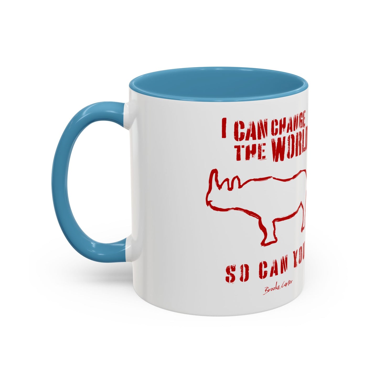 'I can change the world' (rhino) mug