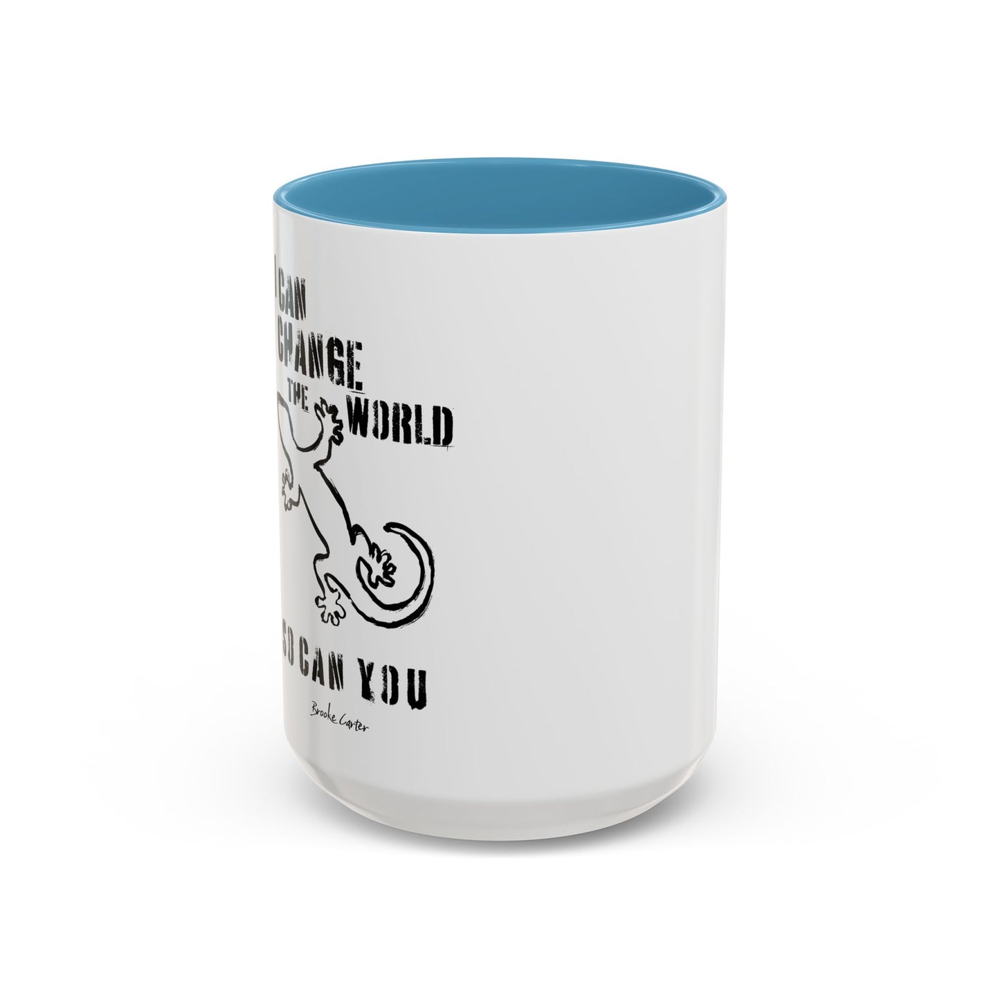 'I can change the world' (gecko) mug
