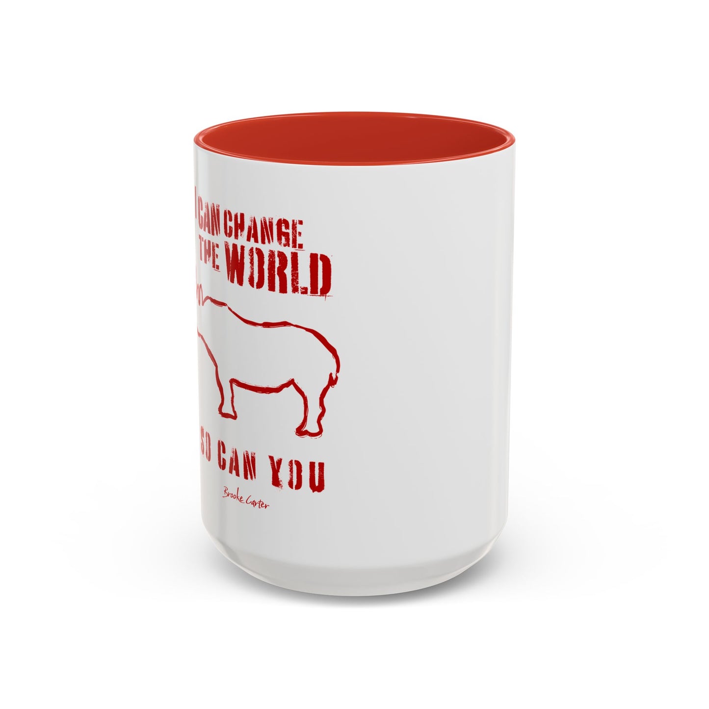 'I can change the world' (rhino) mug
