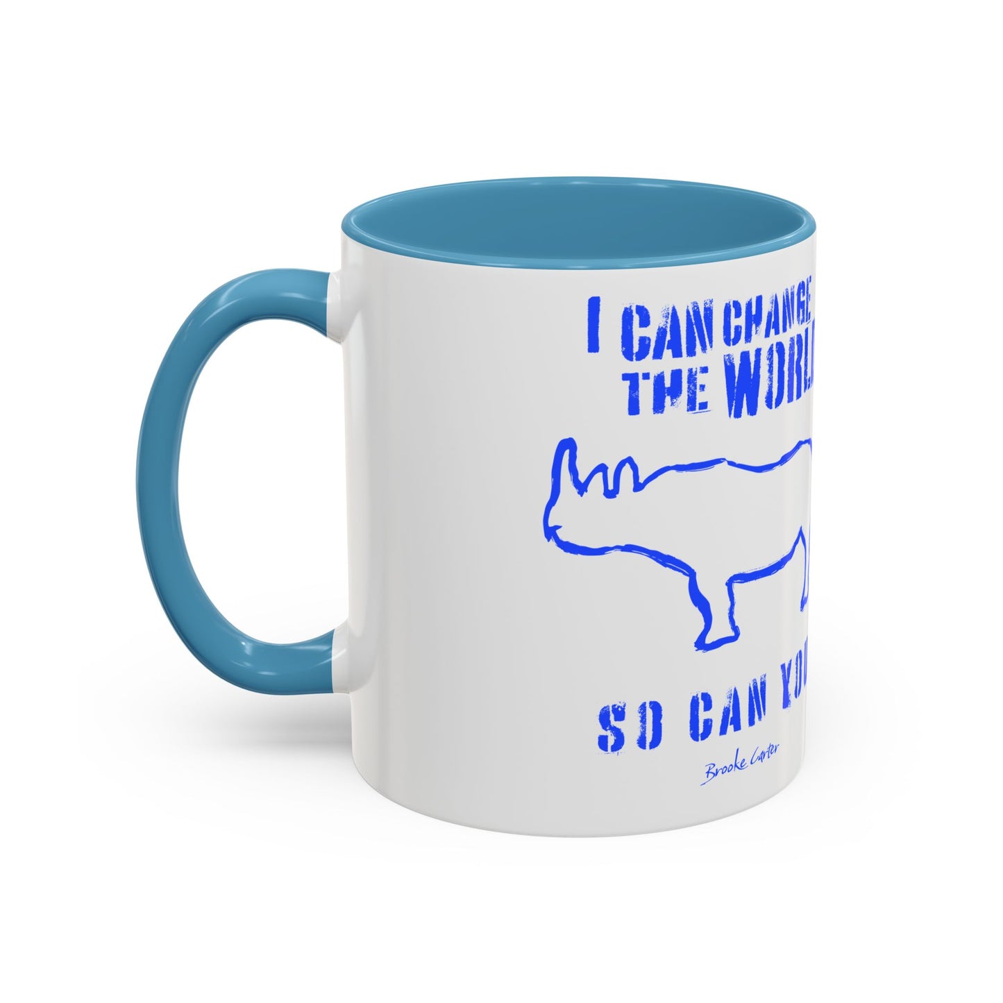 'I can change the world' (rhino) mug
