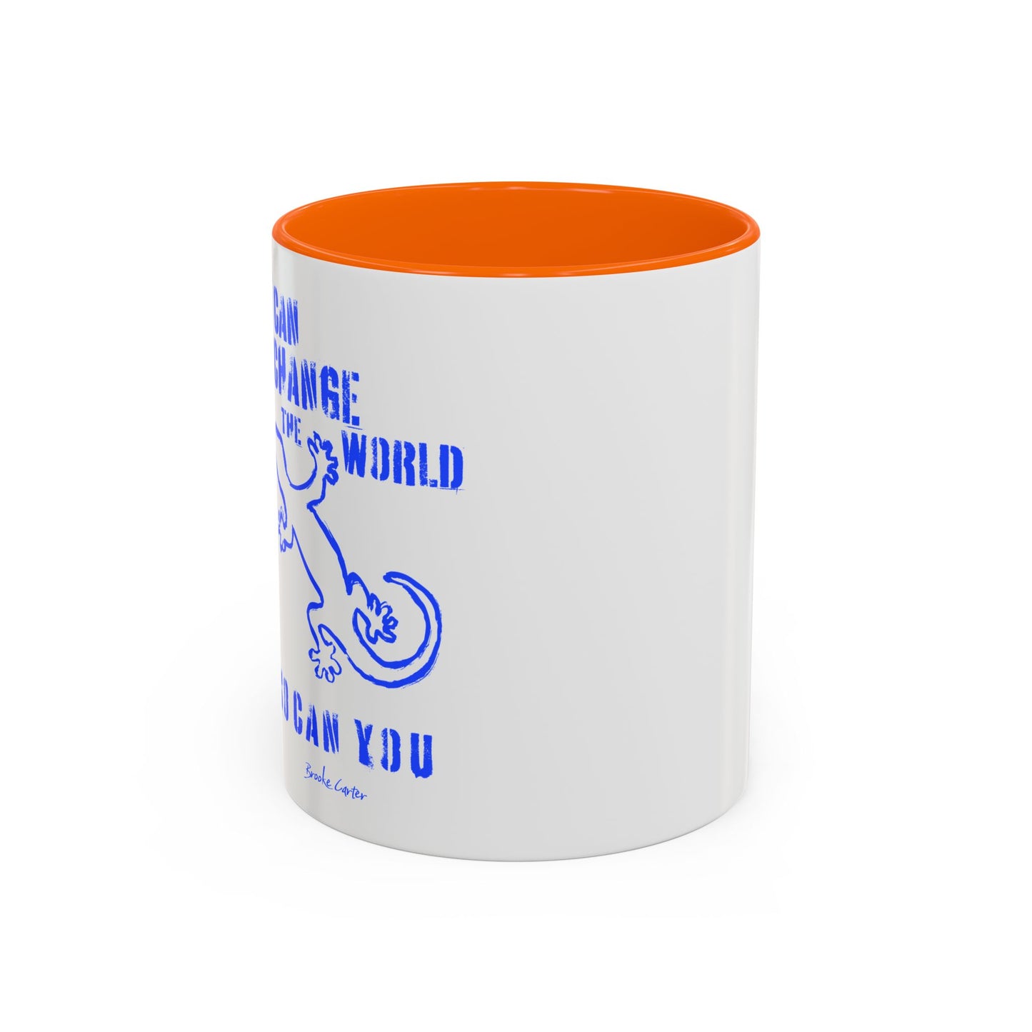 'I can change the world' (gecko) mug