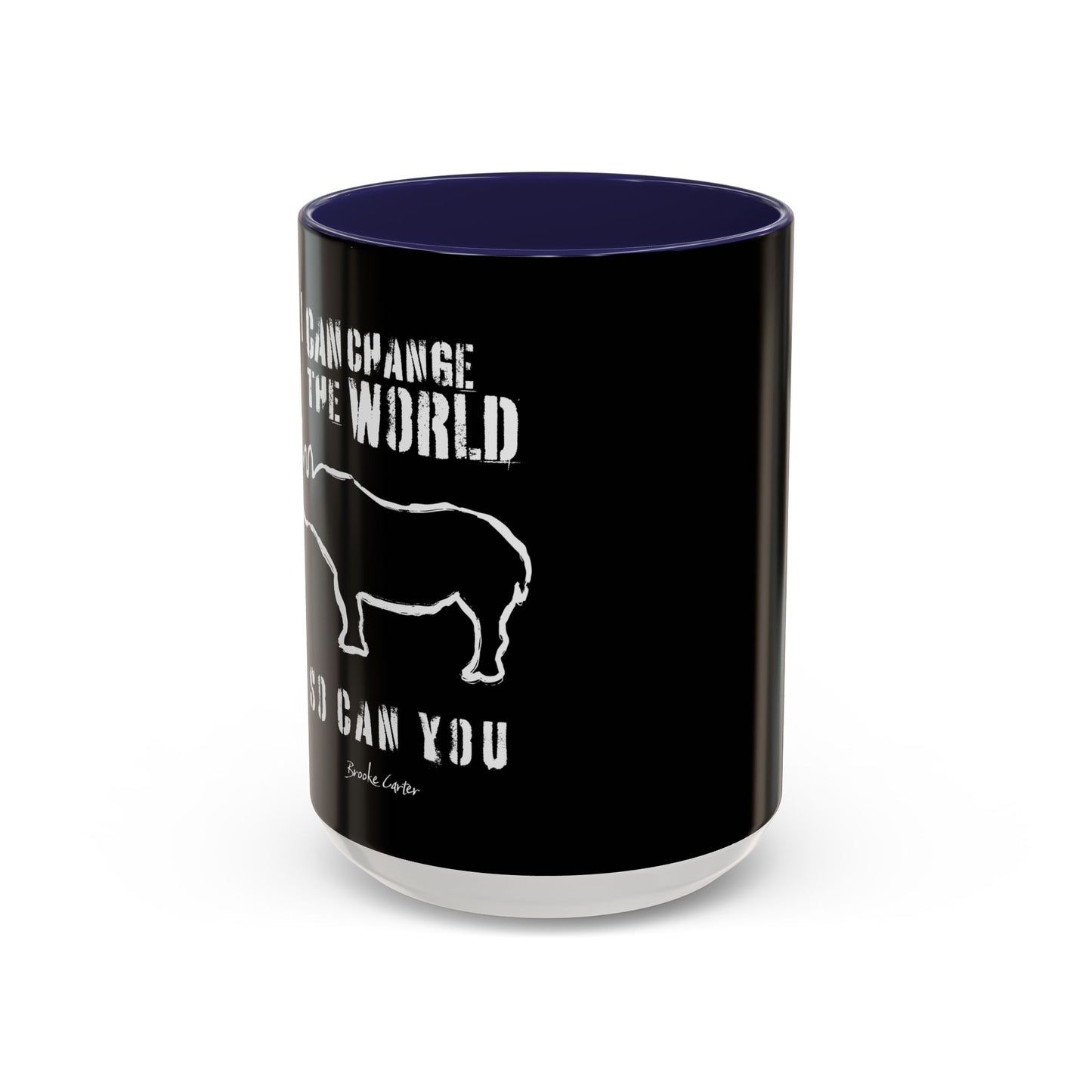 'I can change the world' (rhino) mug