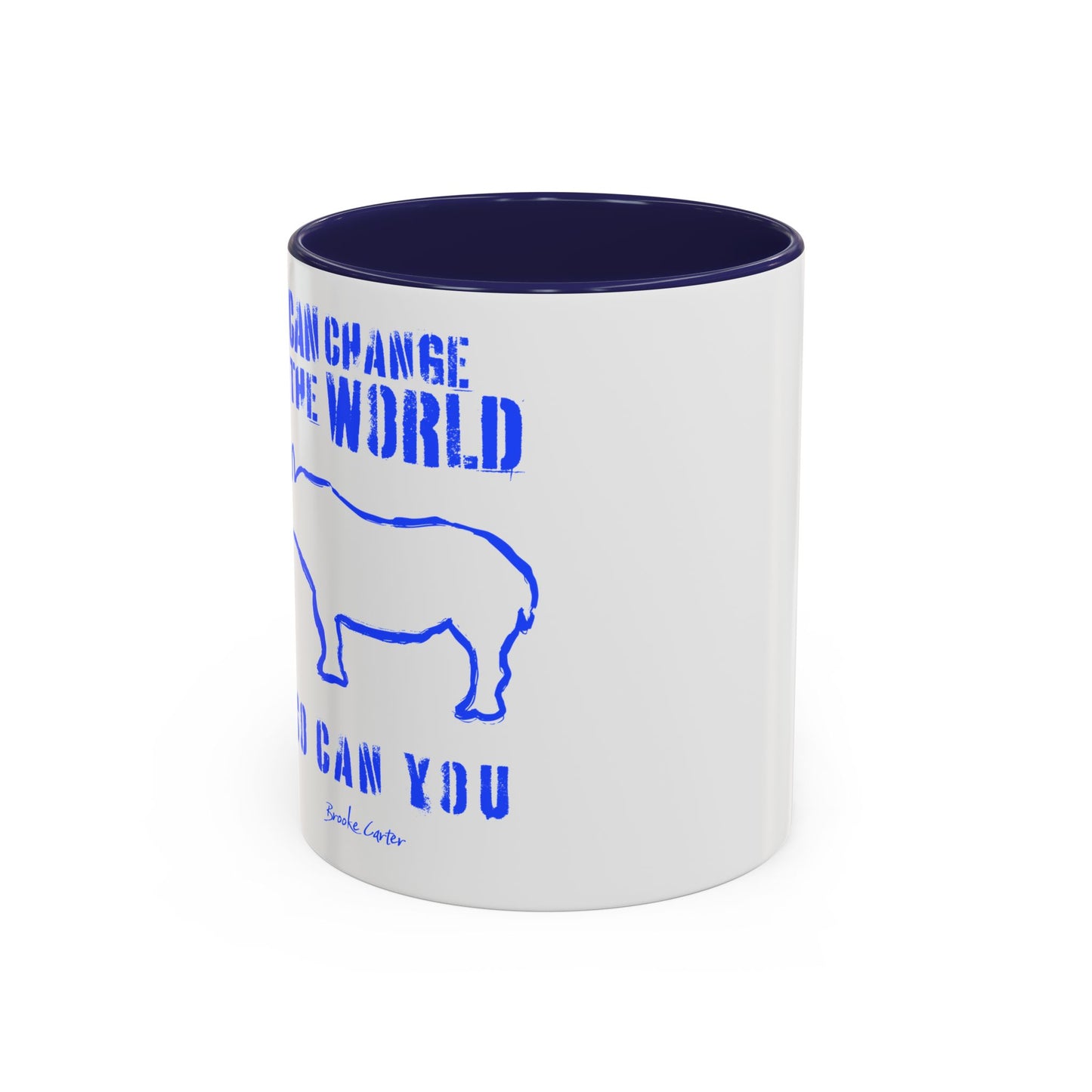 'I can change the world' (rhino) mug