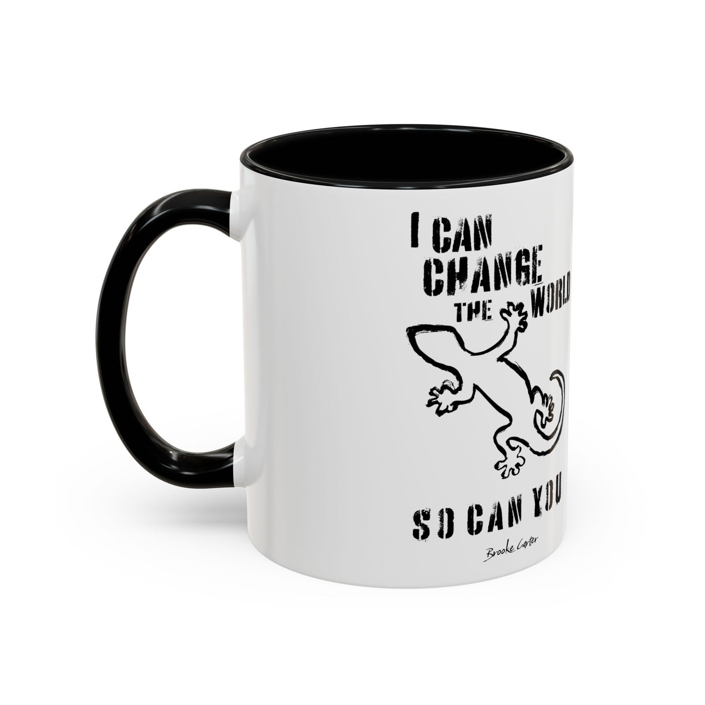 'I can change the world' (gecko) mug