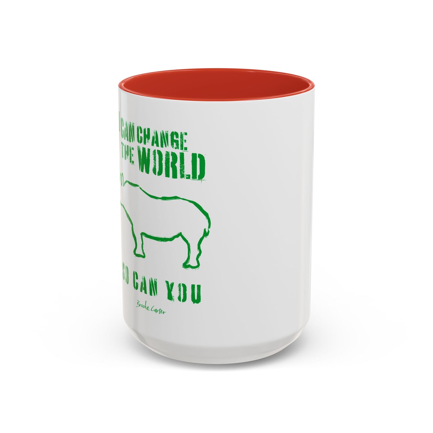 'I can change the world' (rhino) mug