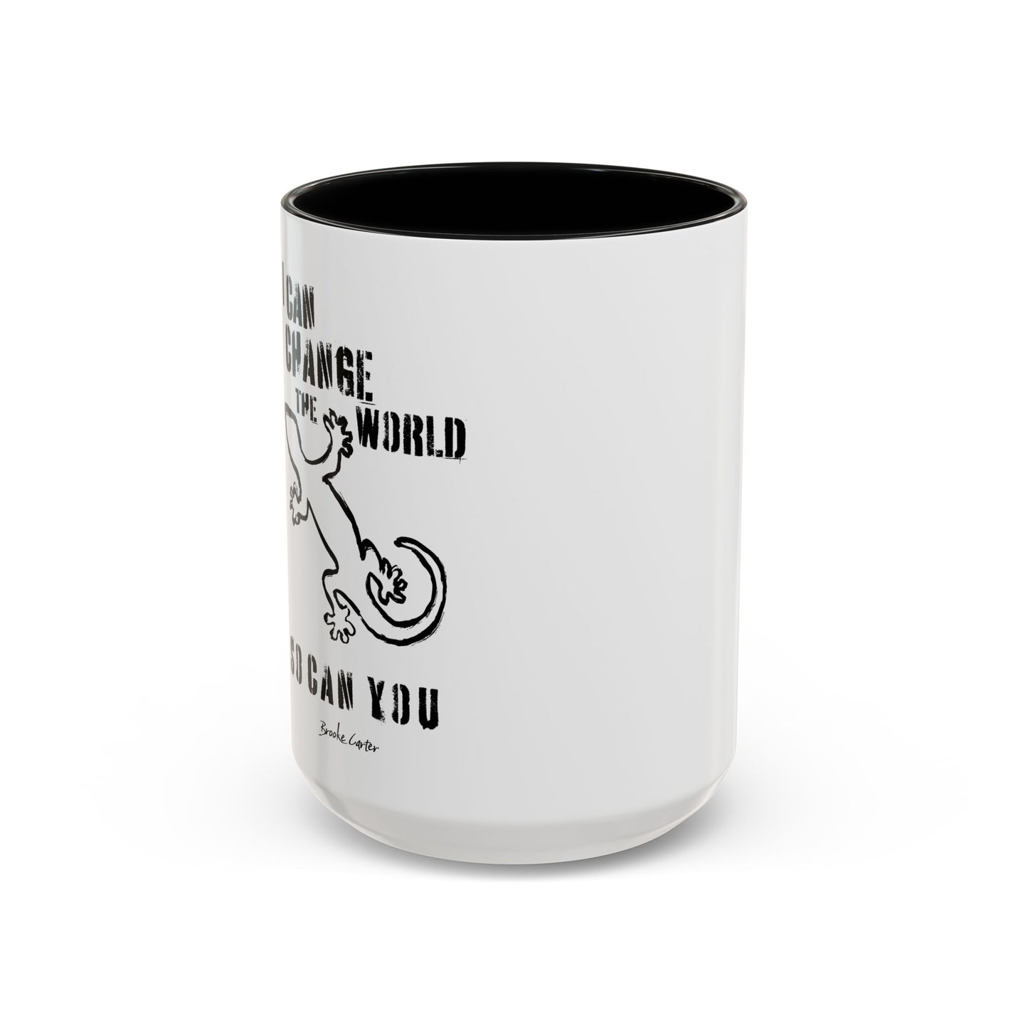 'I can change the world' (gecko) mug