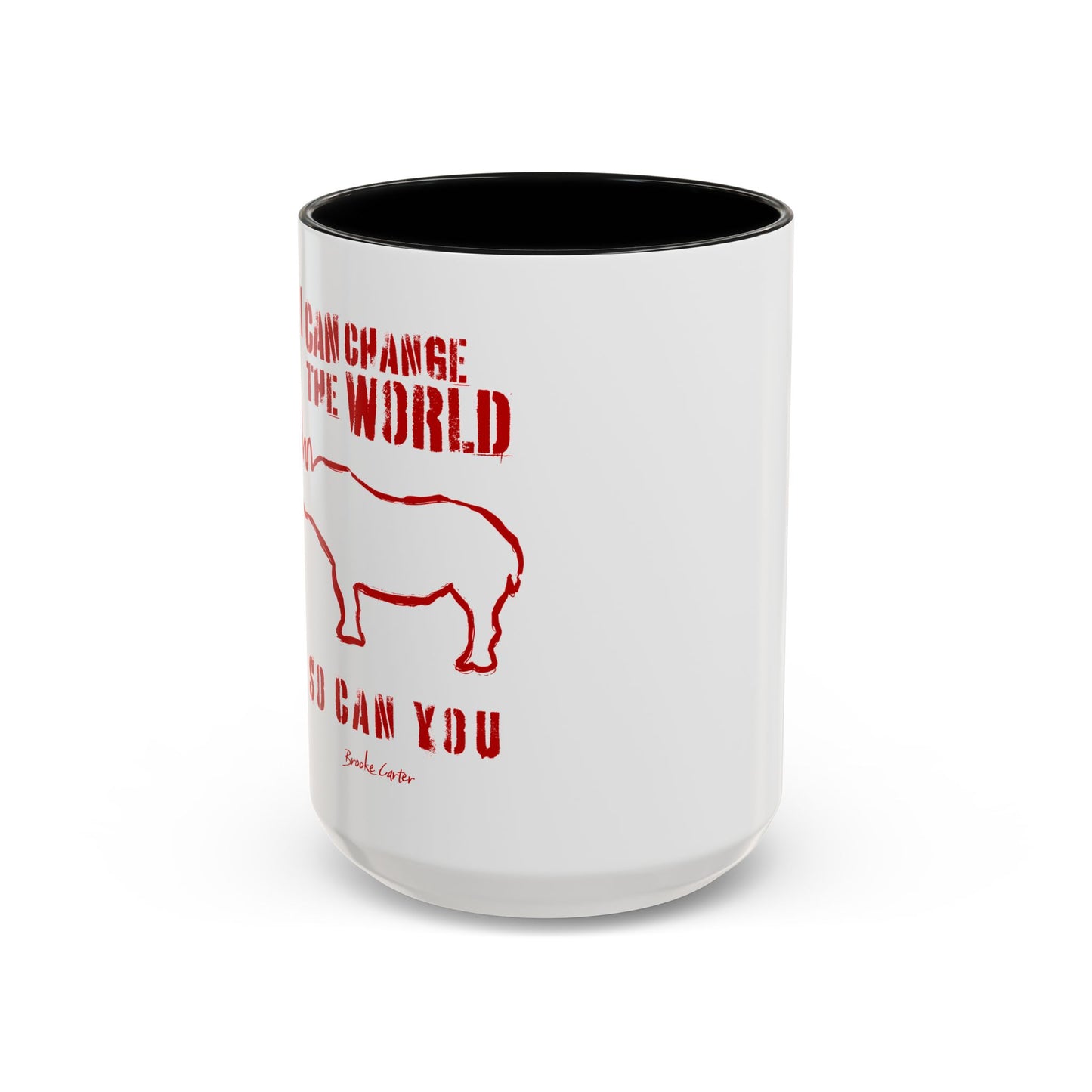 'I can change the world' (rhino) mug