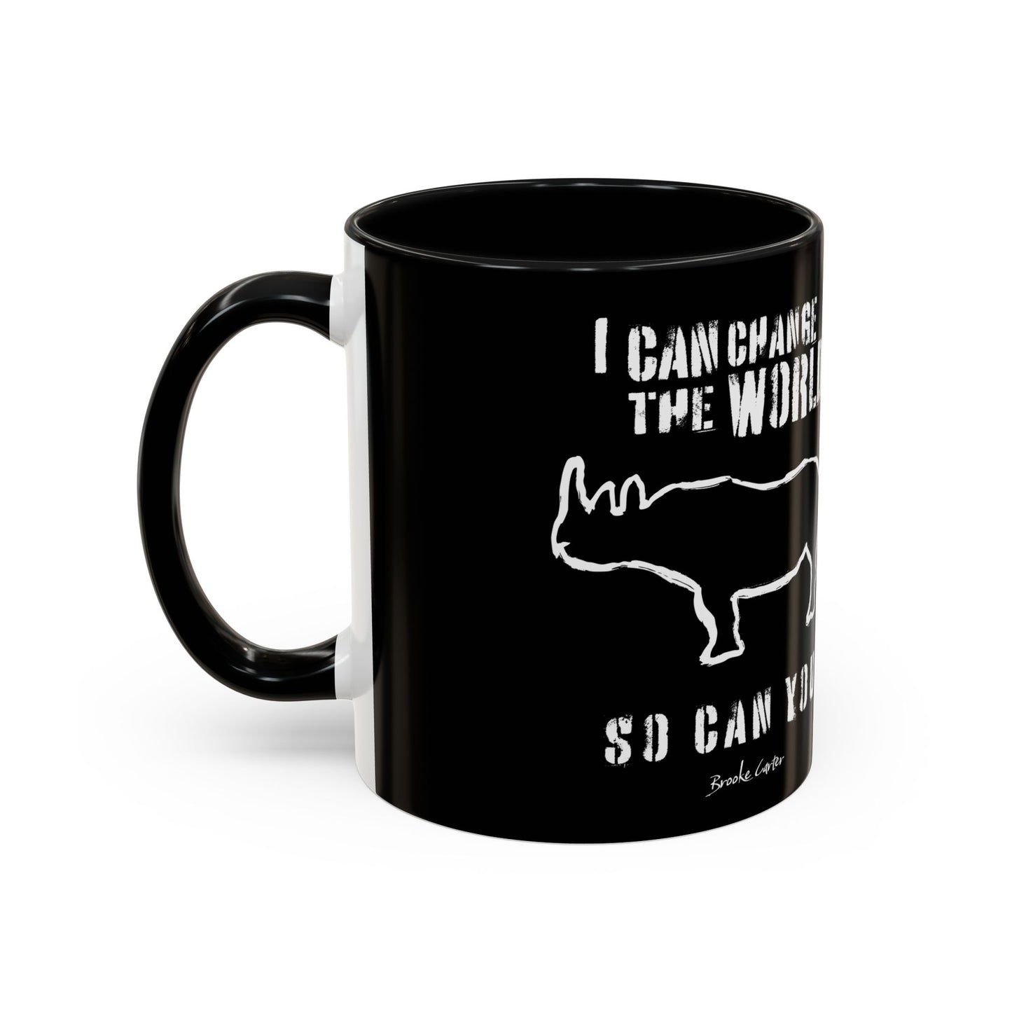 'I can change the world' (rhino) mug