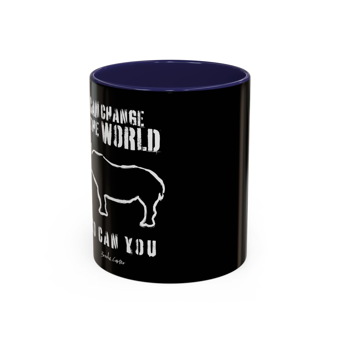 'I can change the world' (rhino) mug
