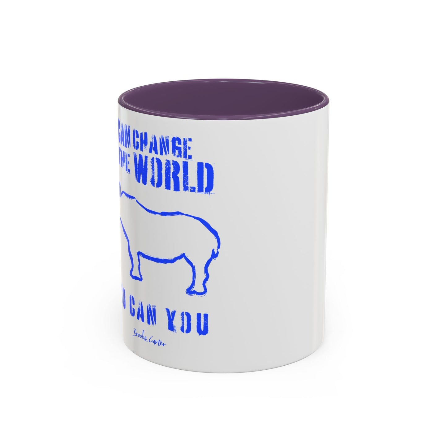 'I can change the world' (rhino) mug
