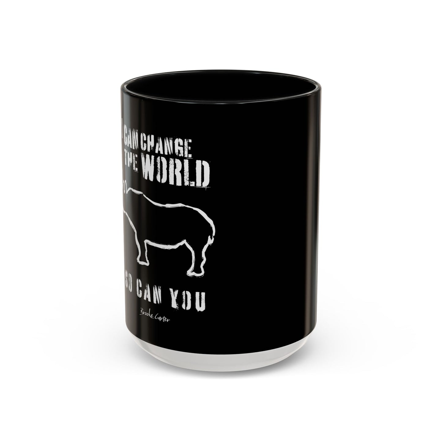 'I can change the world' (rhino) mug