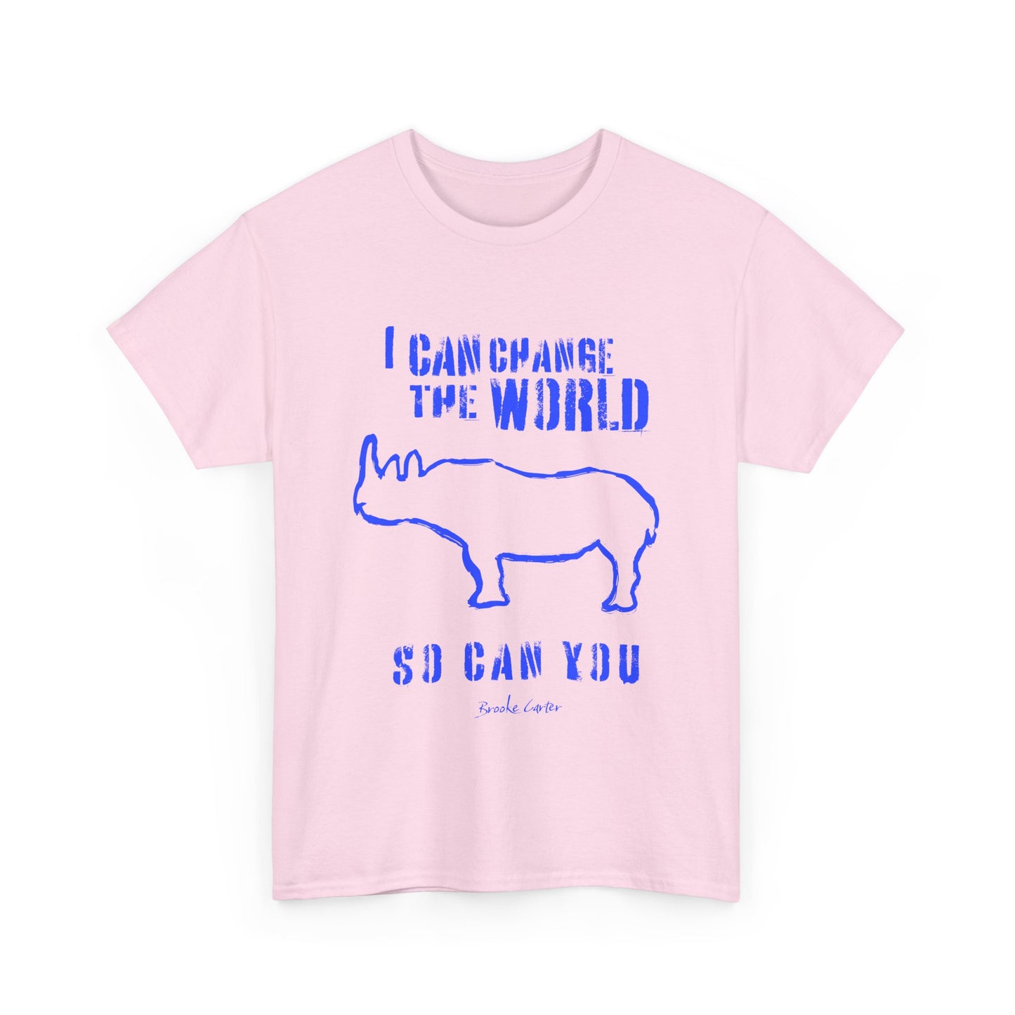'I can change the world' (Rhino) Cotton Tee