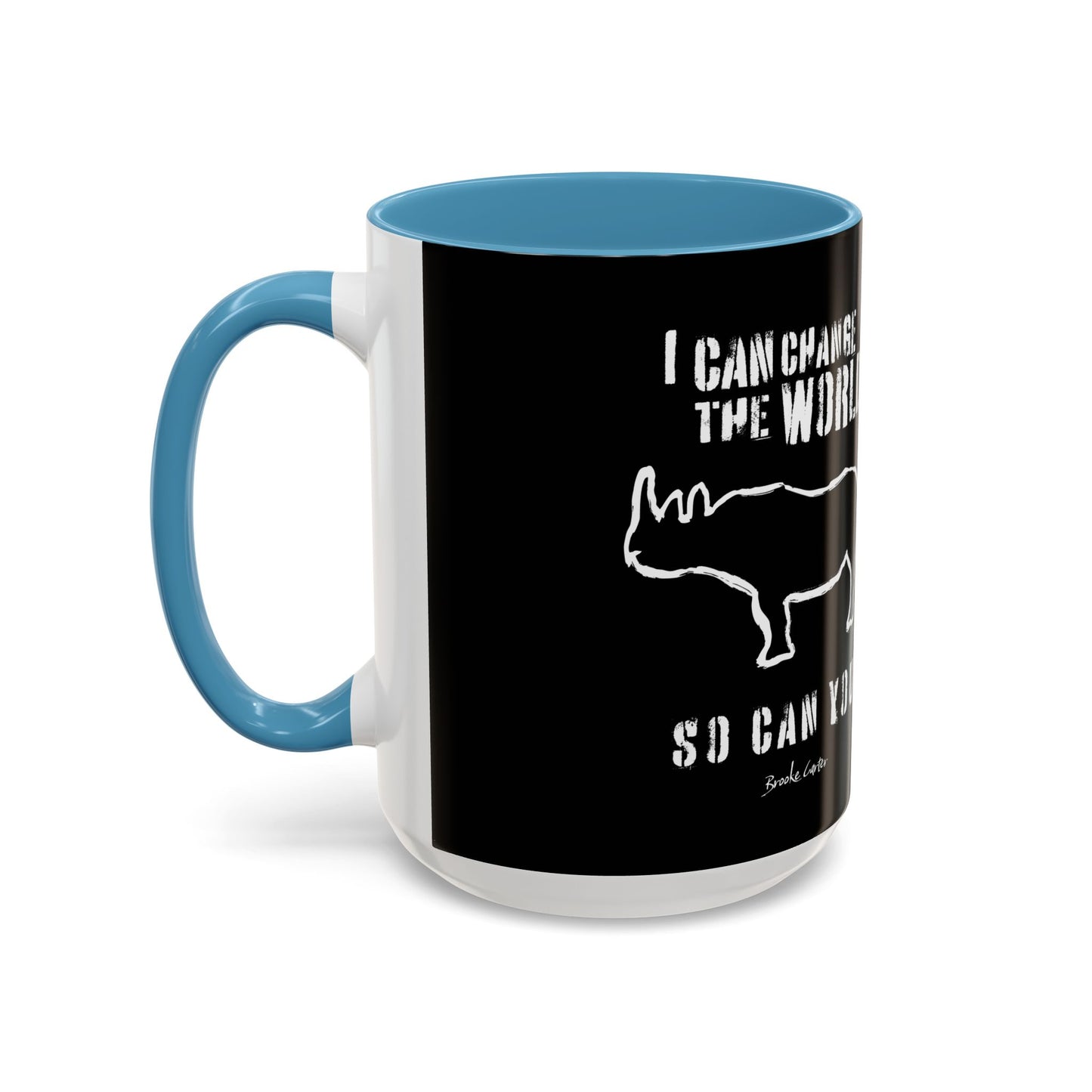 'I can change the world' (rhino) mug