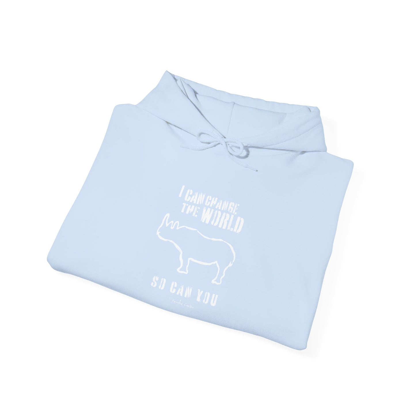 'I can change the world' (rhino) hoodie