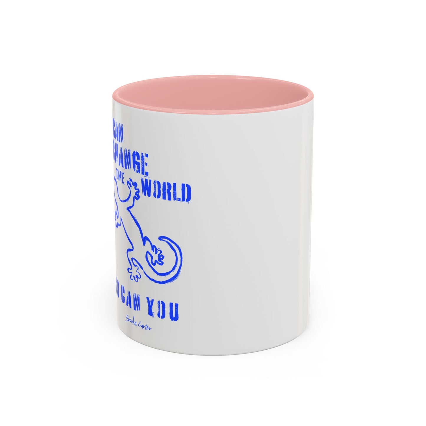 'I can change the world' (gecko) mug
