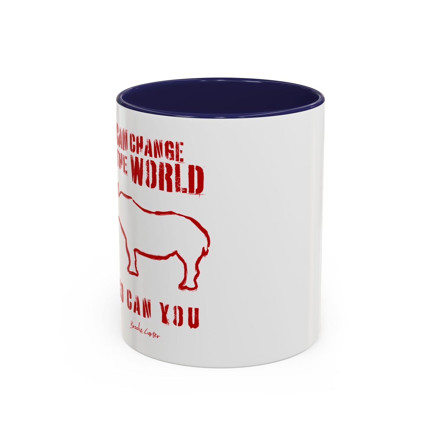 'I can change the world' (rhino) mug