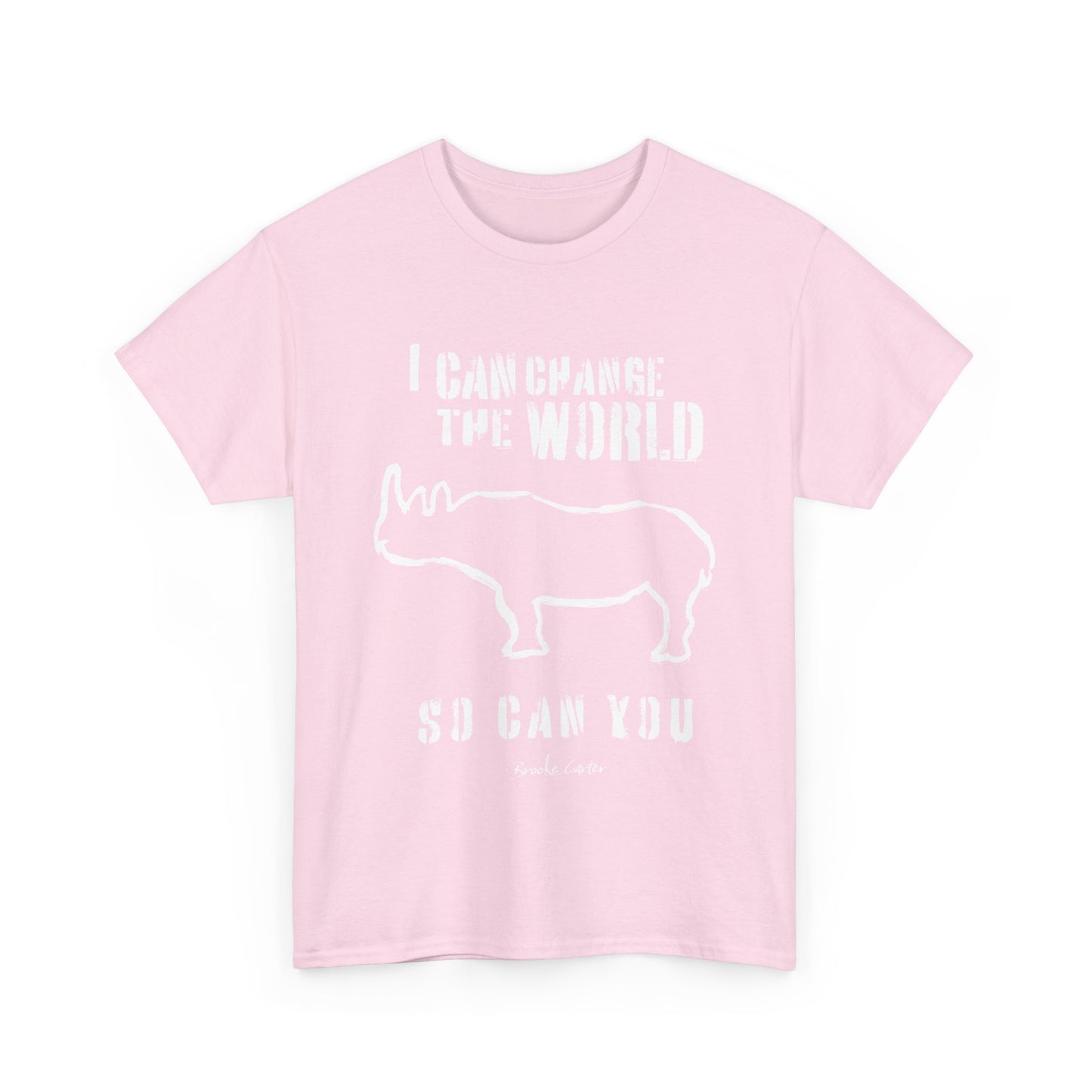 'I can change the world' (Rhino) Unisex Cotton Tee