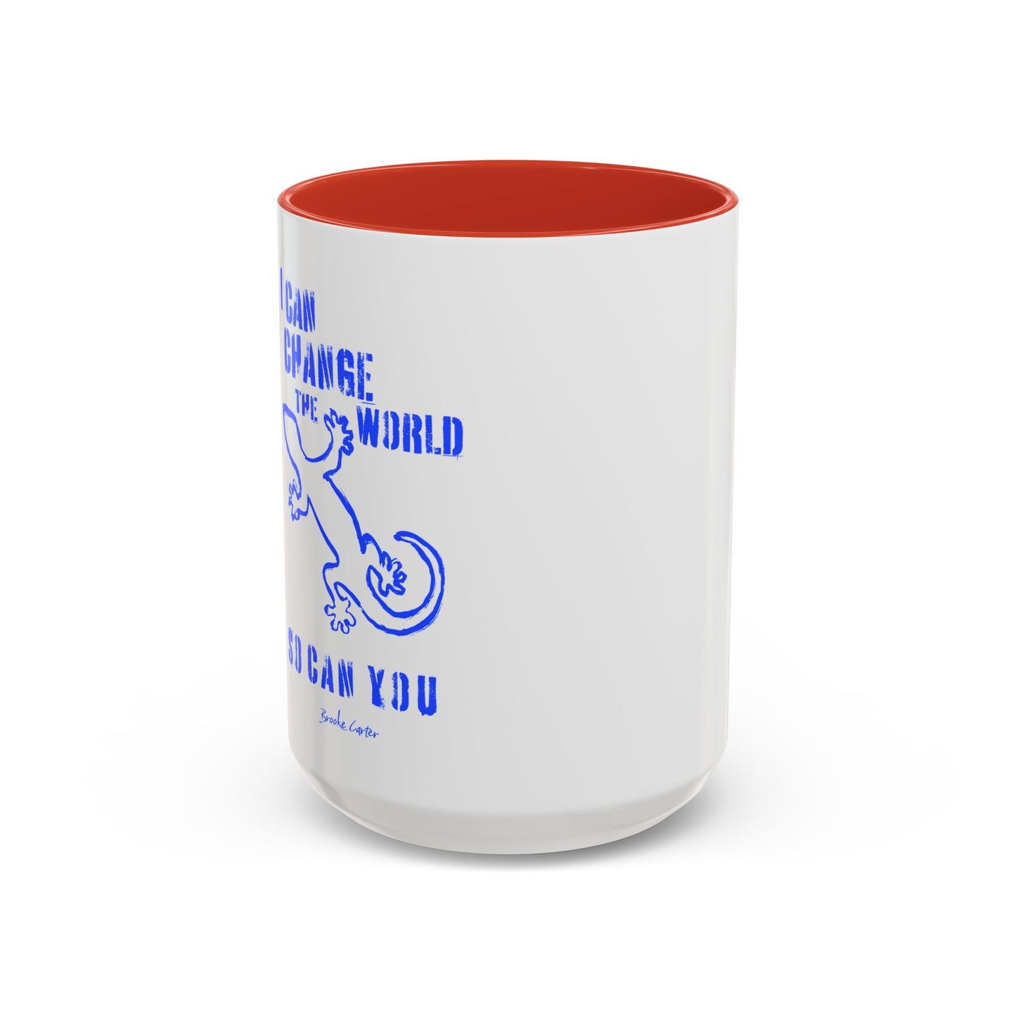 'I can change the world' (gecko) mug