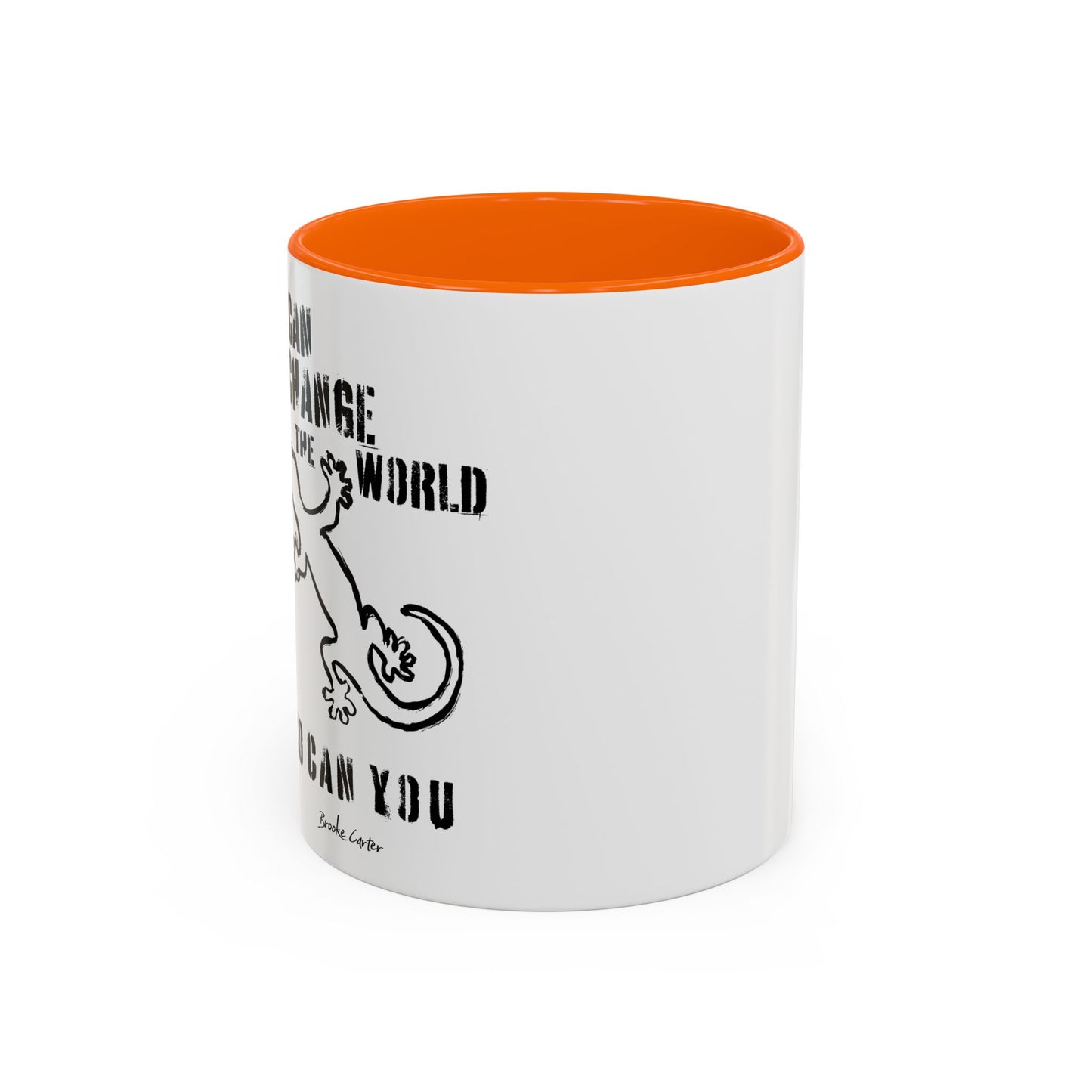 'I can change the world' (gecko) mug