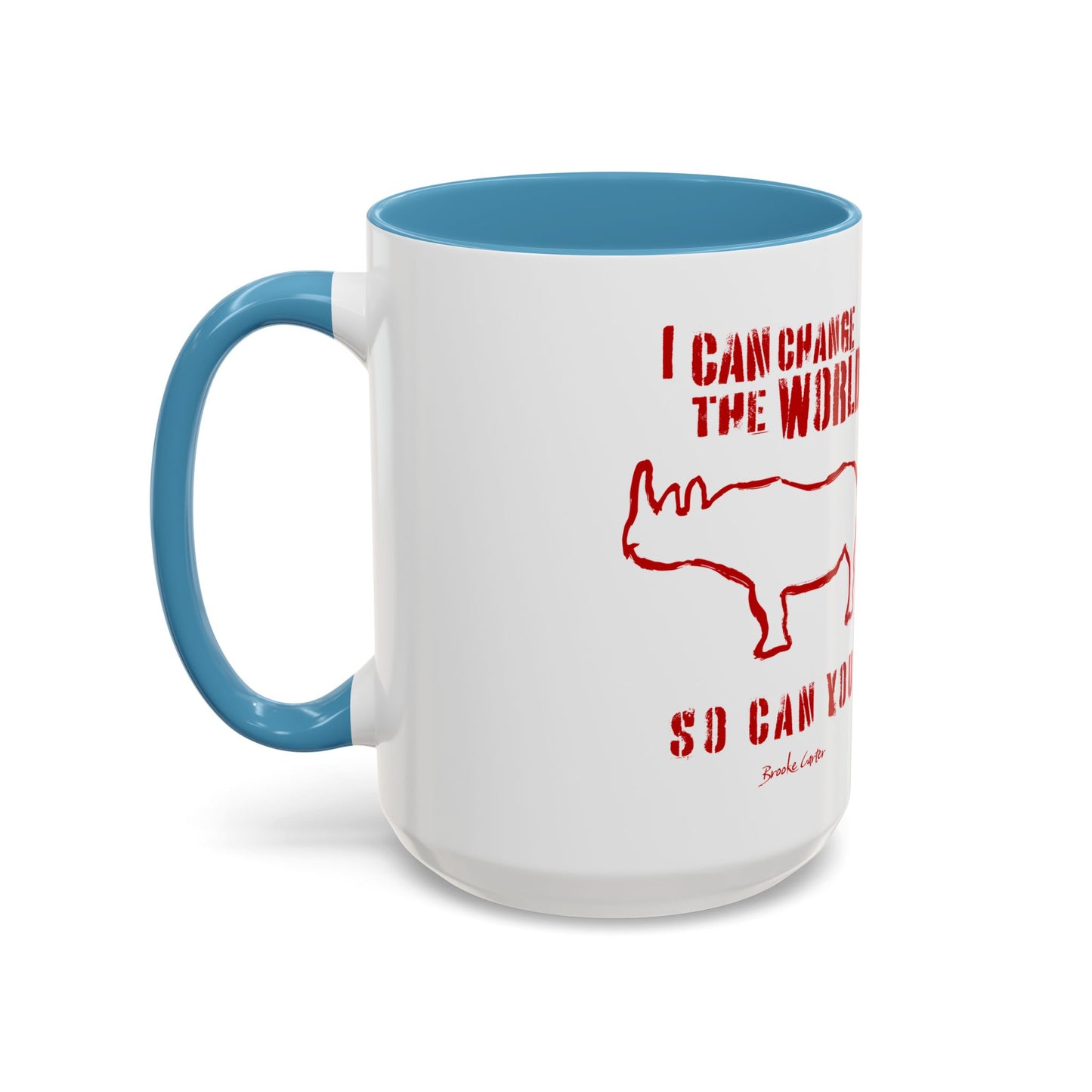 'I can change the world' (rhino) mug