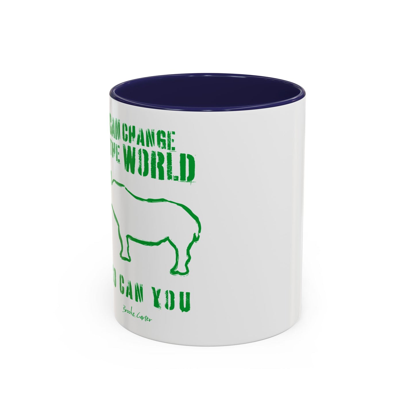 'I can change the world' (rhino) mug