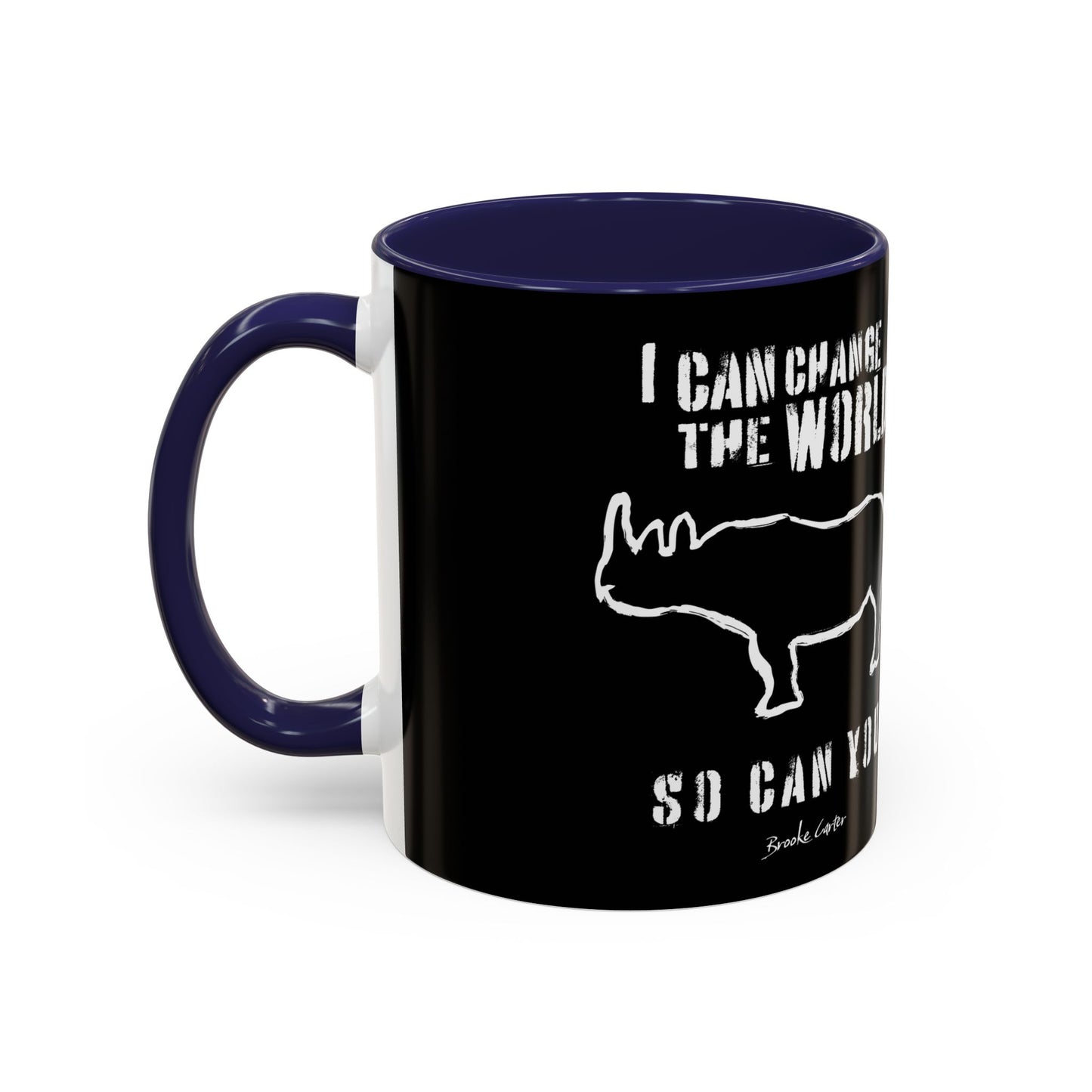 'I can change the world' (rhino) mug