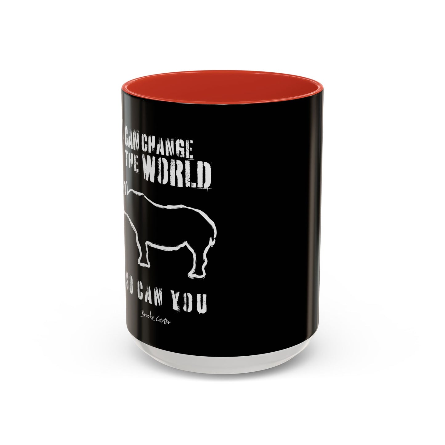 'I can change the world' (rhino) mug