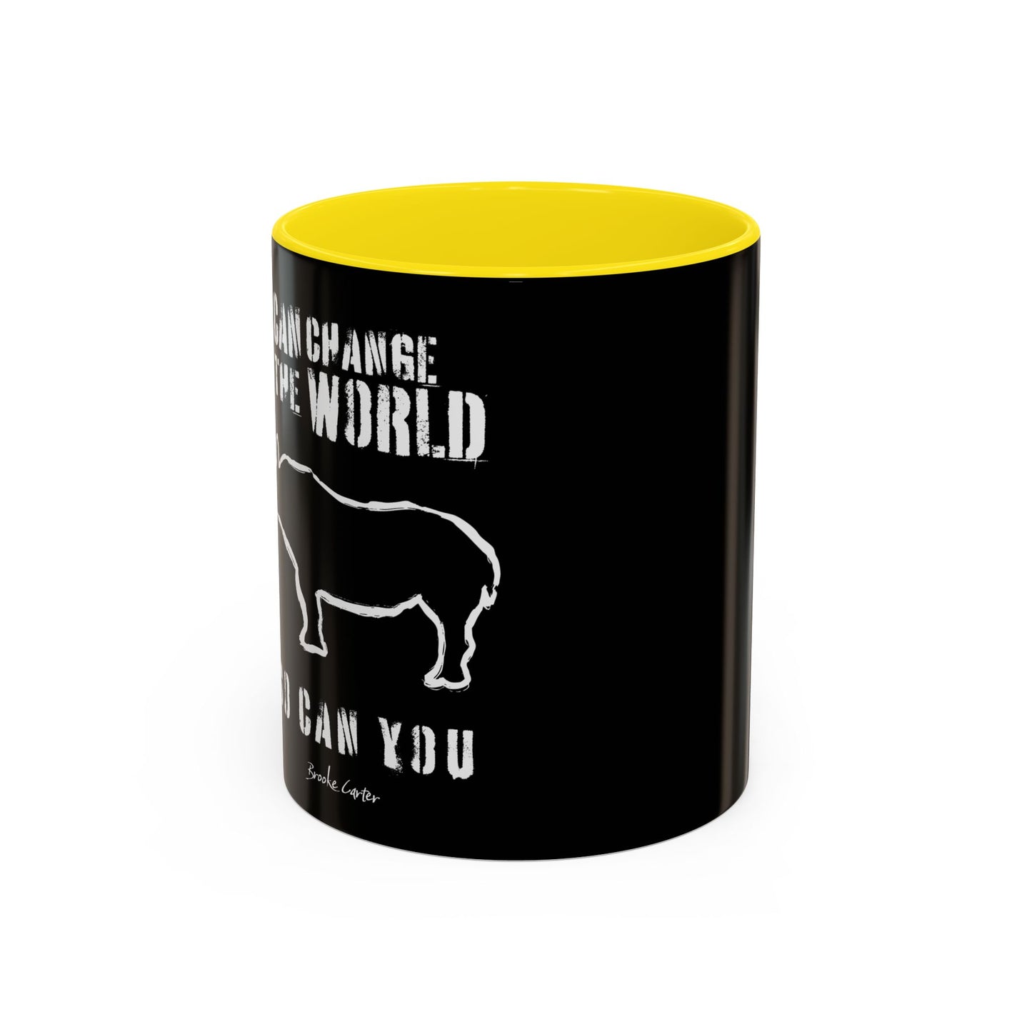 'I can change the world' (rhino) mug