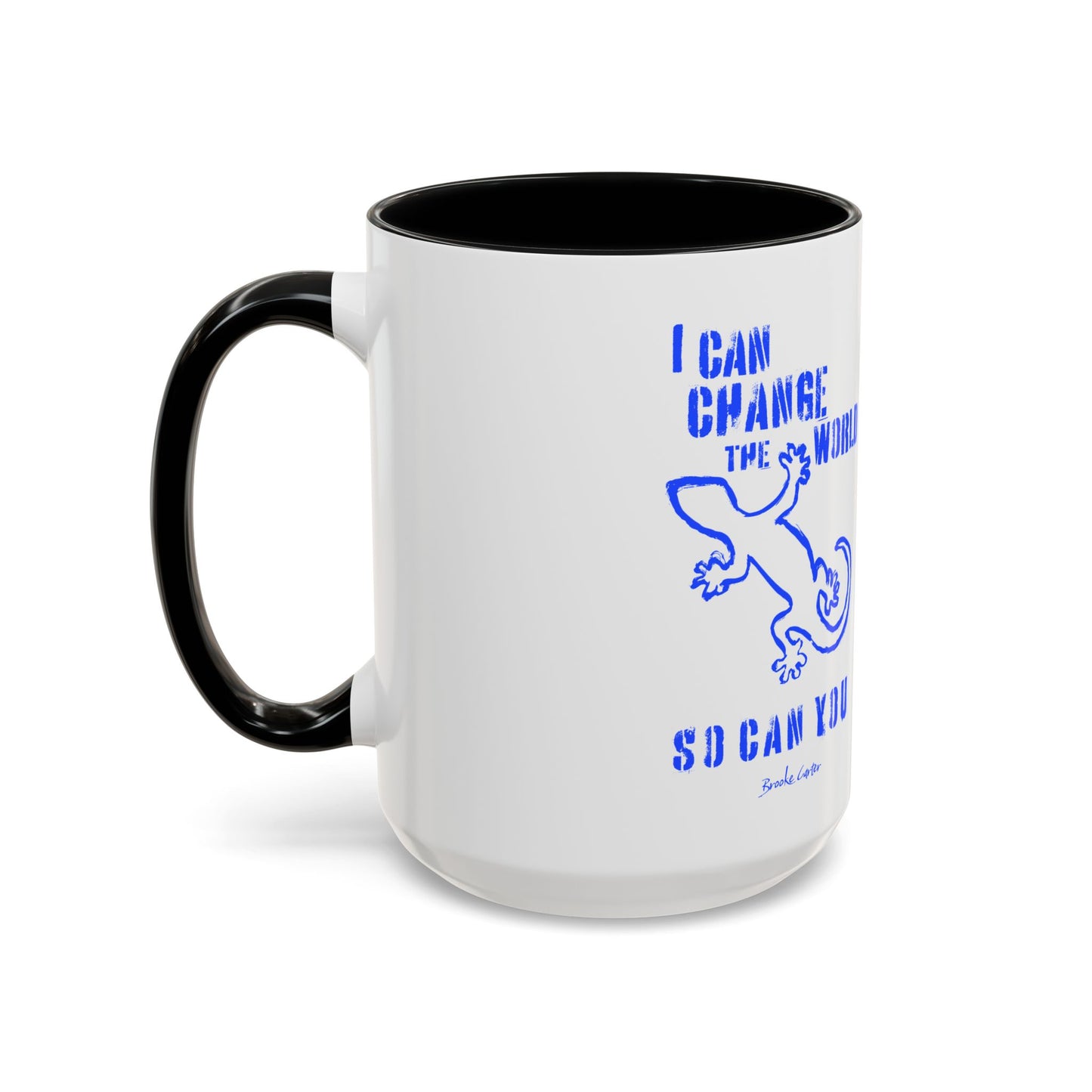 'I can change the world' (gecko) mug