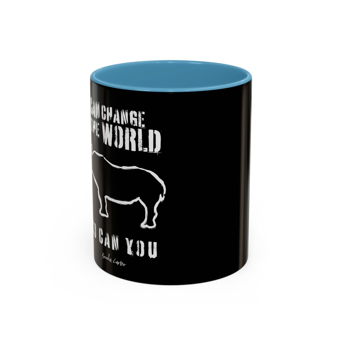 'I can change the world' (rhino) mug