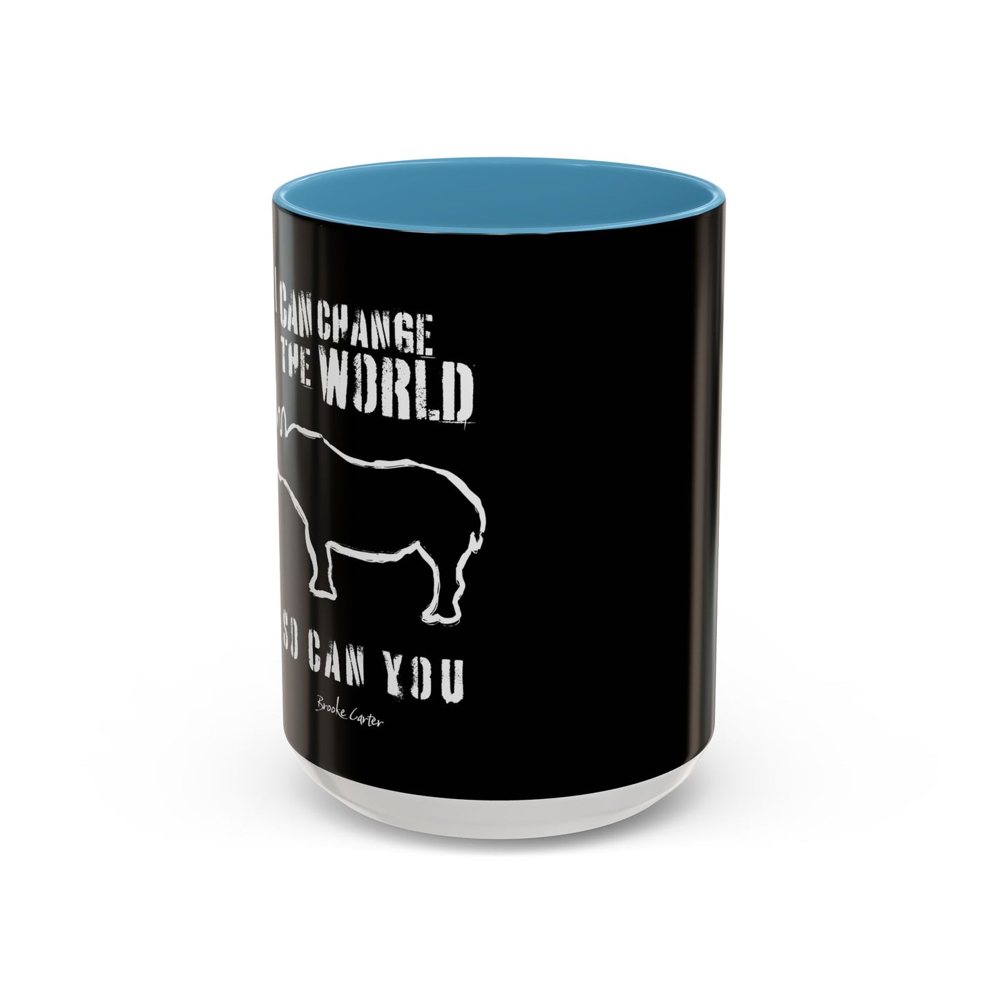'I can change the world' (rhino) mug