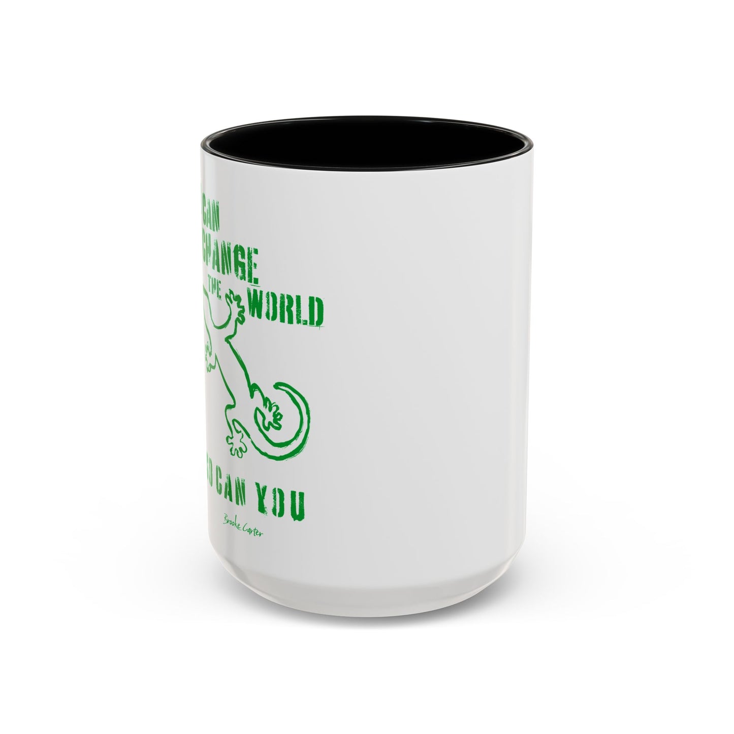 'I can change the world' (gecko) mug