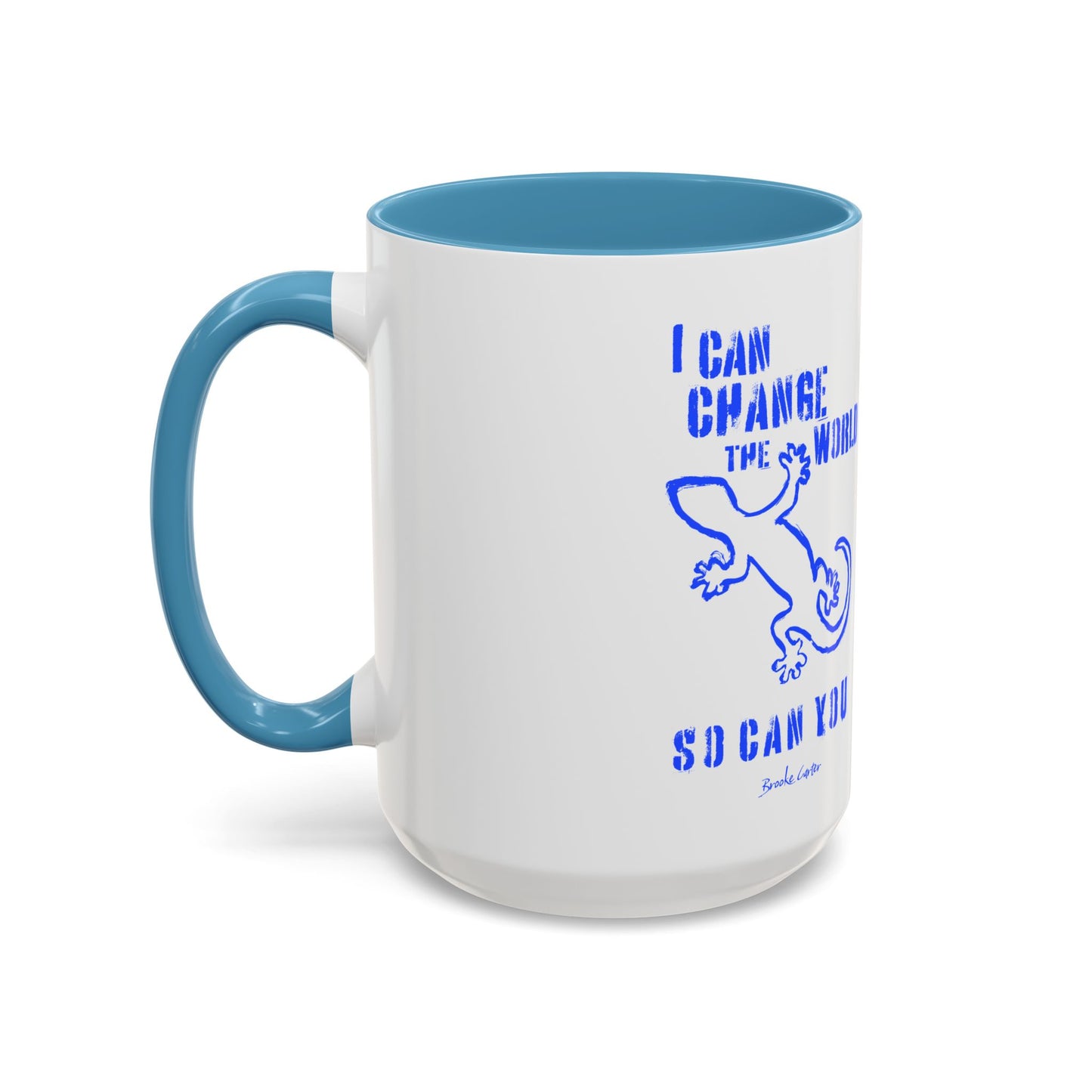 'I can change the world' (gecko) mug