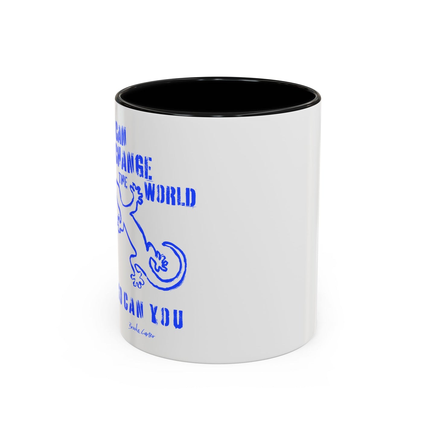 'I can change the world' (gecko) mug