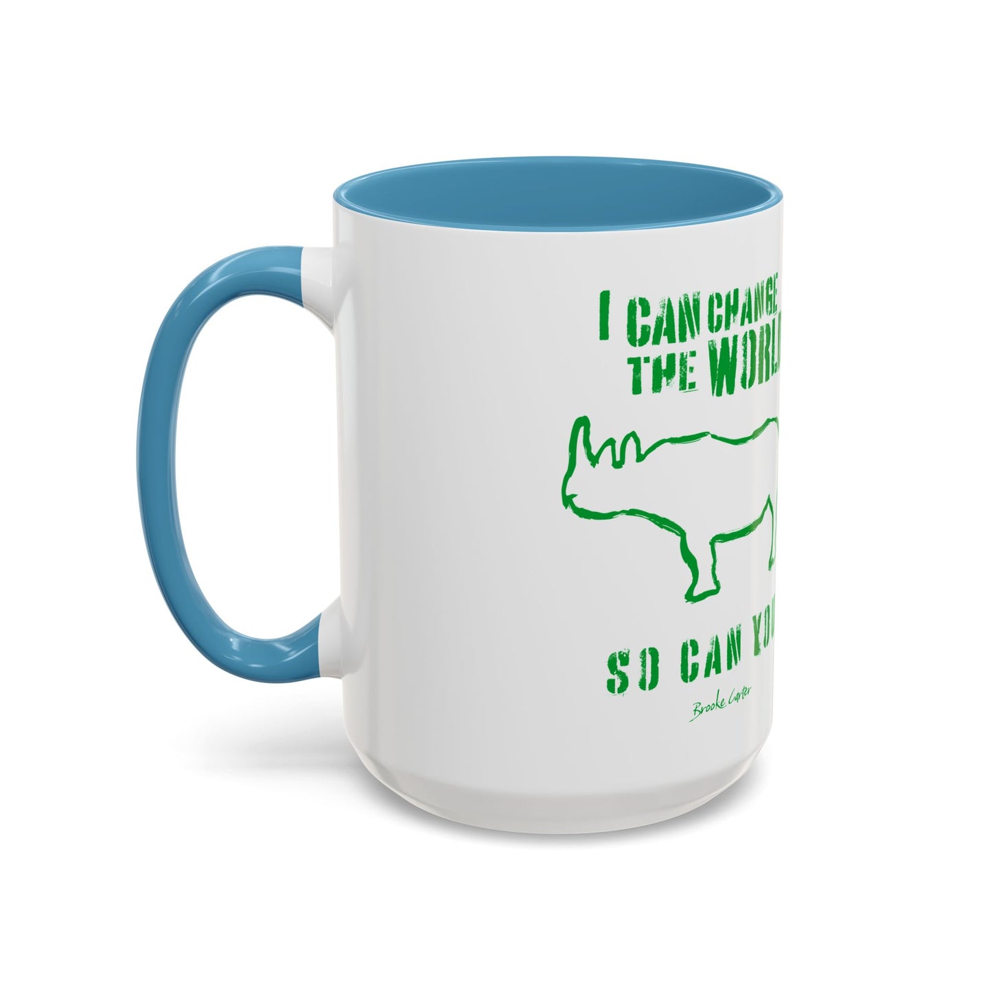 'I can change the world' (rhino) mug