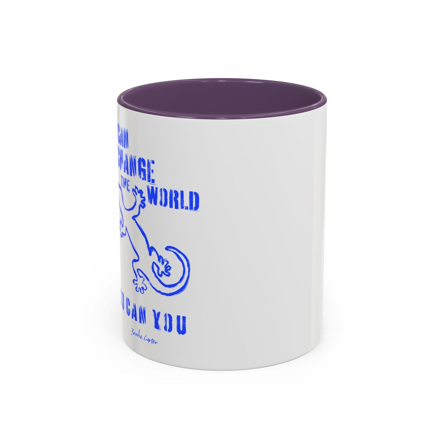 'I can change the world' (gecko) mug