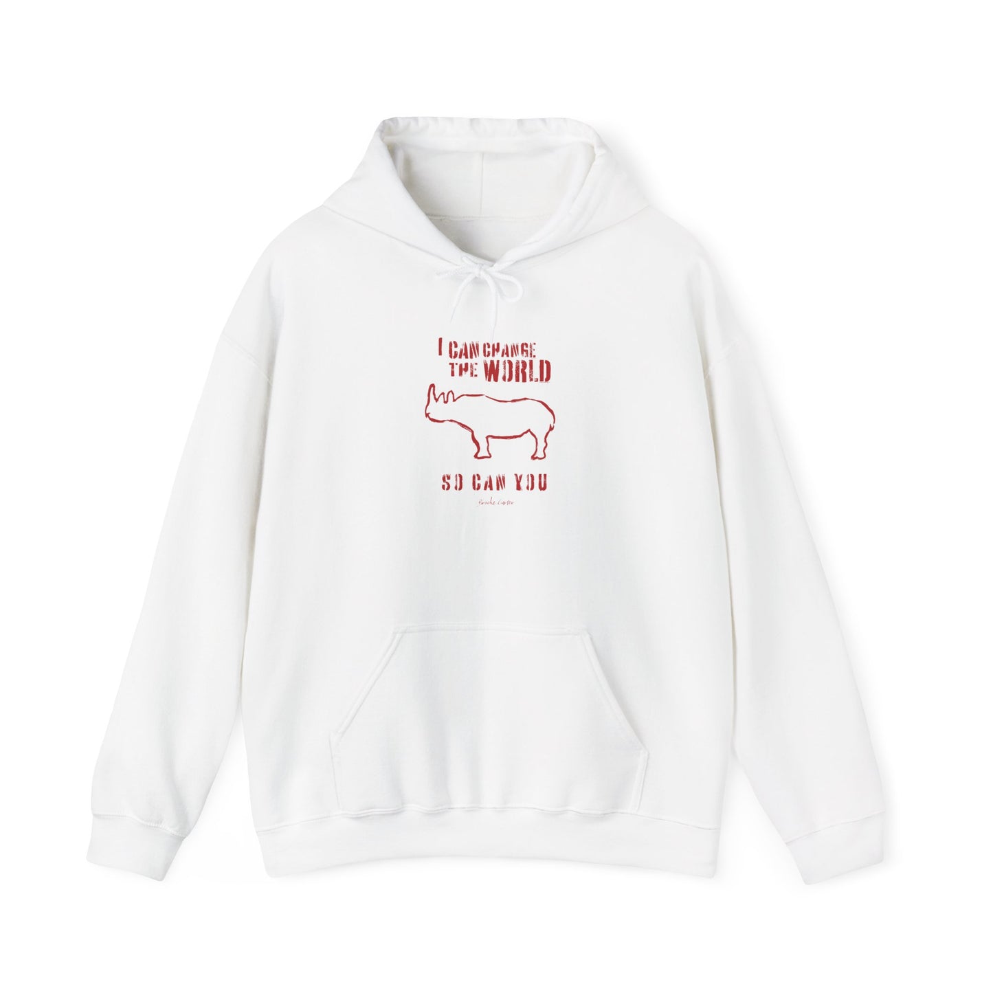 'I can change the world' (rhino) hoodie
