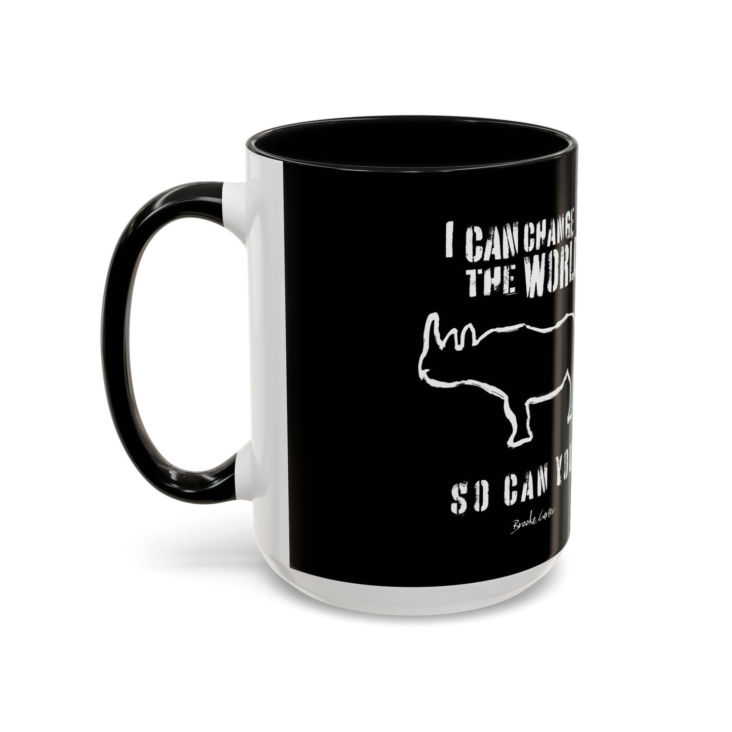 'I can change the world' (rhino) mug