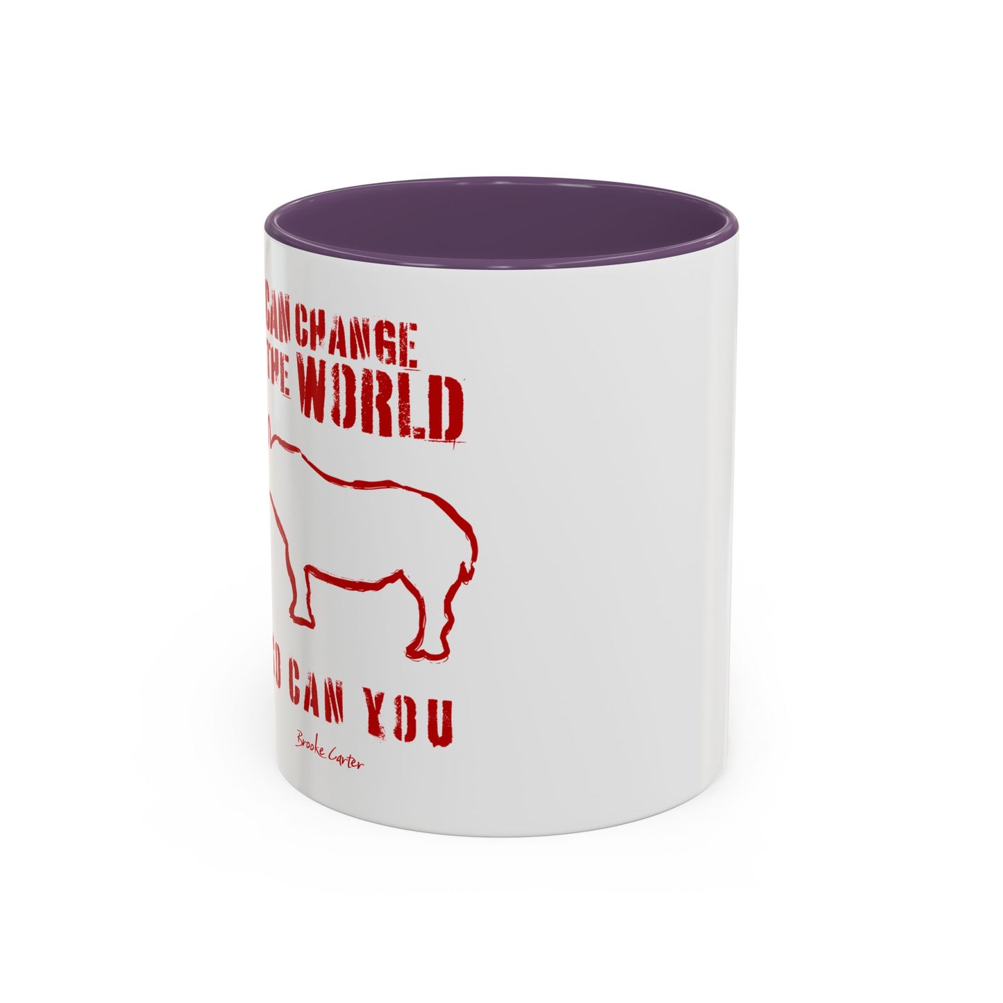 'I can change the world' (rhino) mug