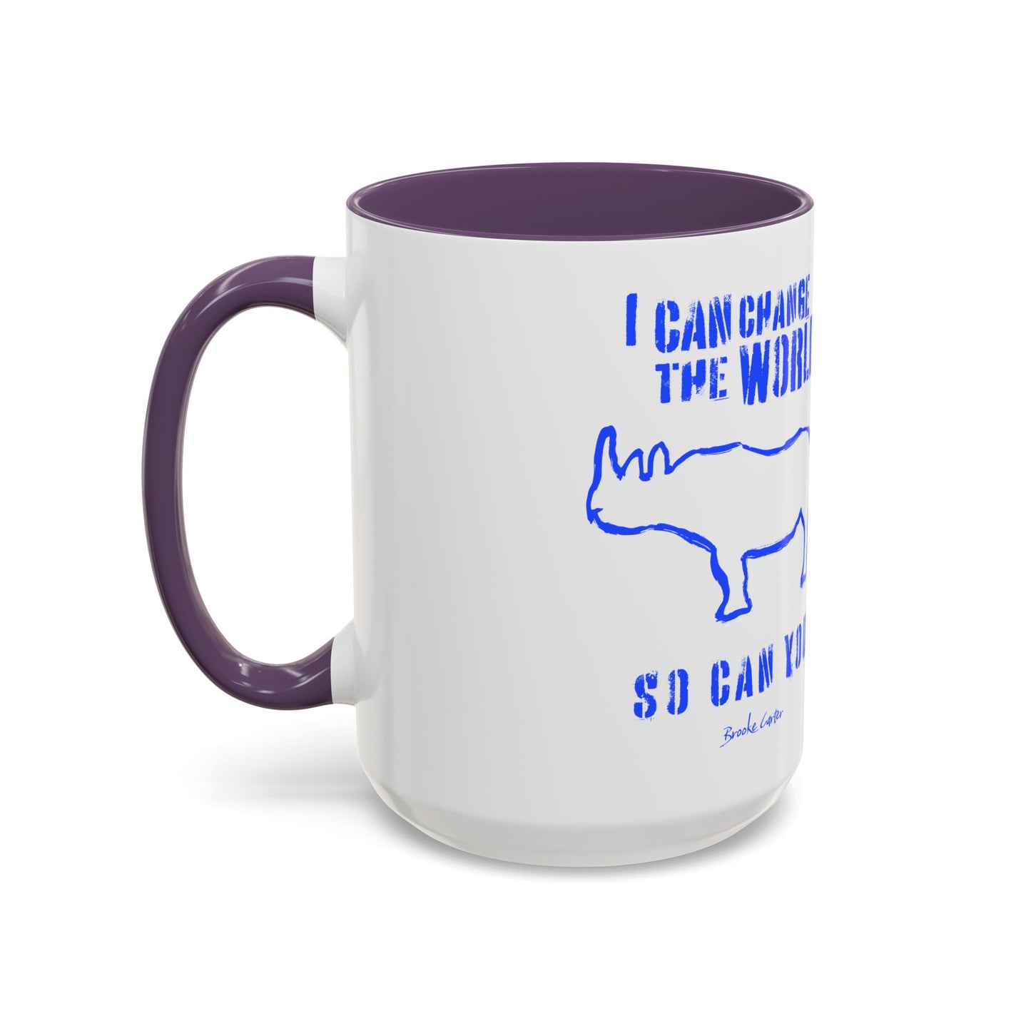 'I can change the world' (rhino) mug
