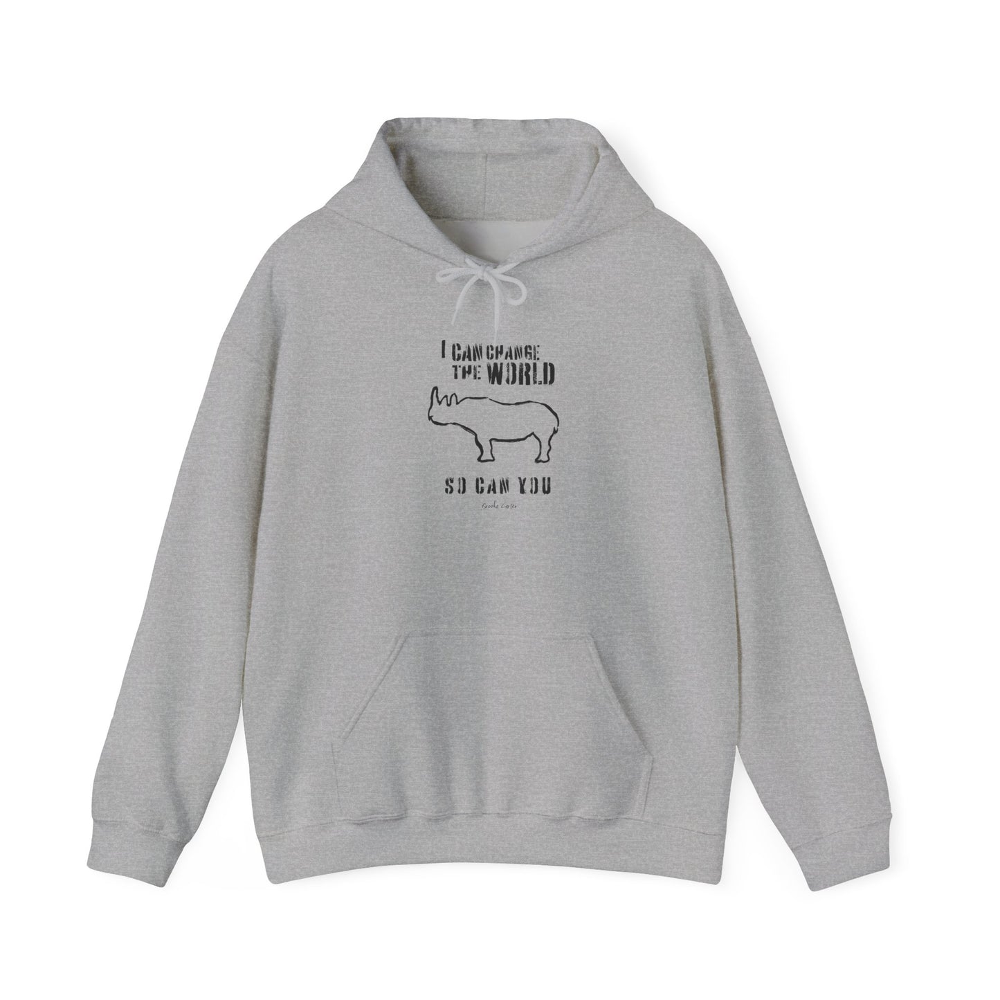 'I can change the world' (rhino) hoodie