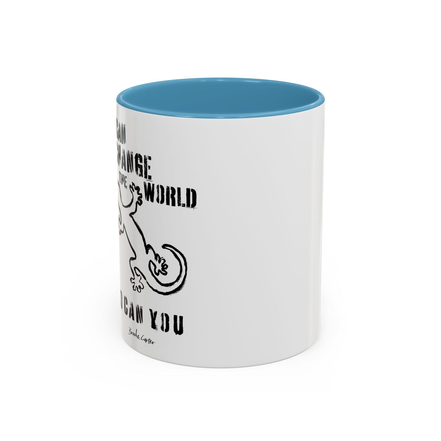 'I can change the world' (gecko) mug