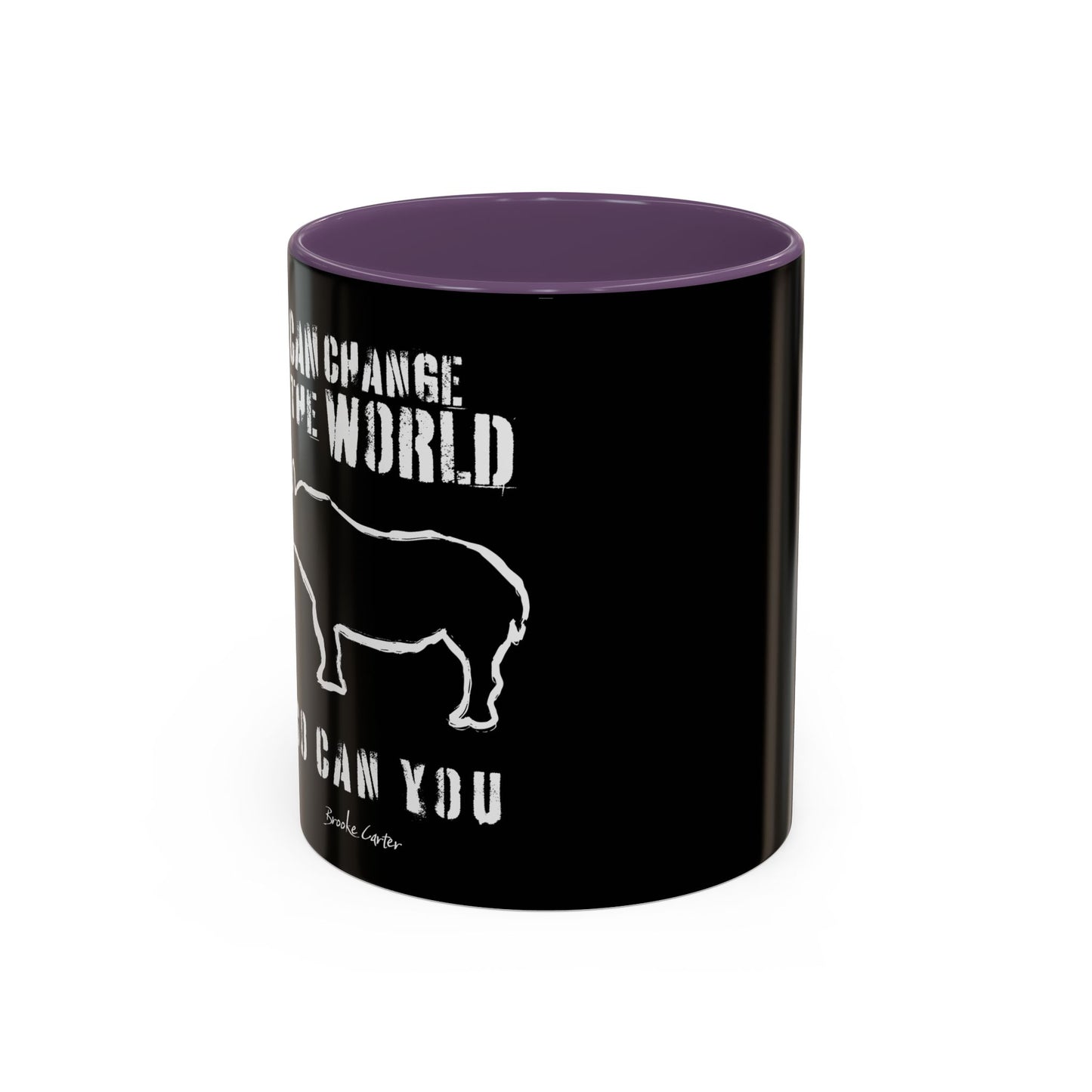 'I can change the world' (rhino) mug