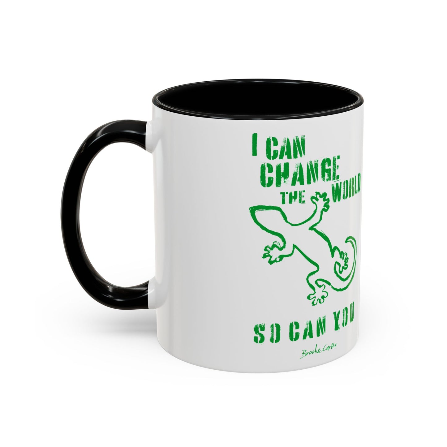 'I can change the world' (gecko) mug