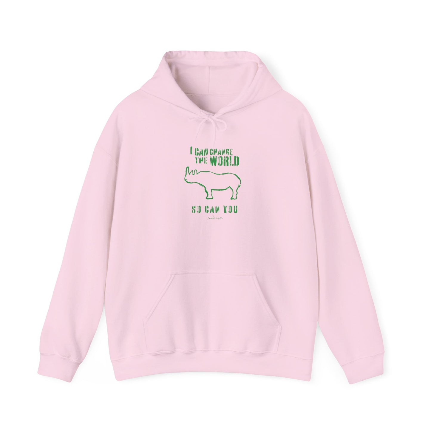 'I can change the world' (rhino) hoodie