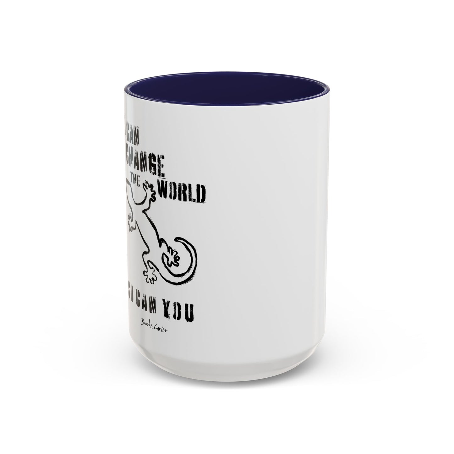 'I can change the world' (gecko) mug
