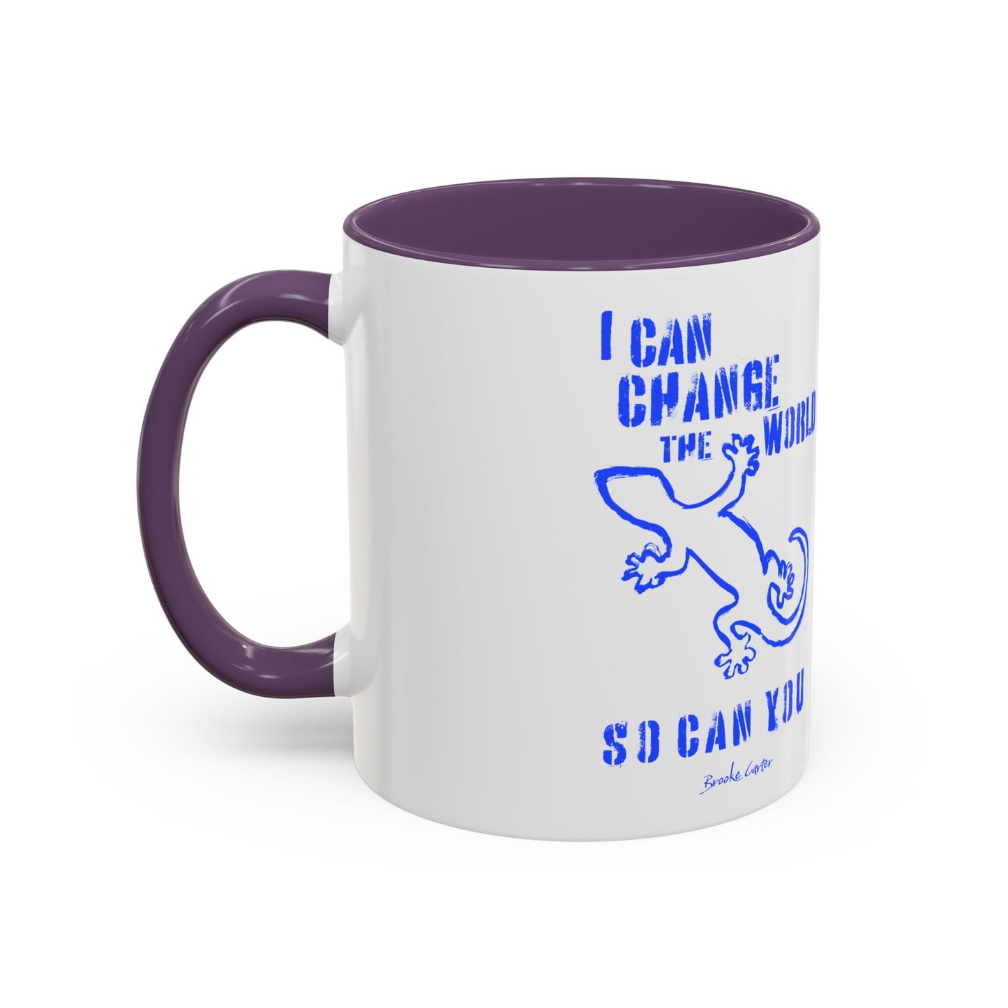 'I can change the world' (gecko) mug